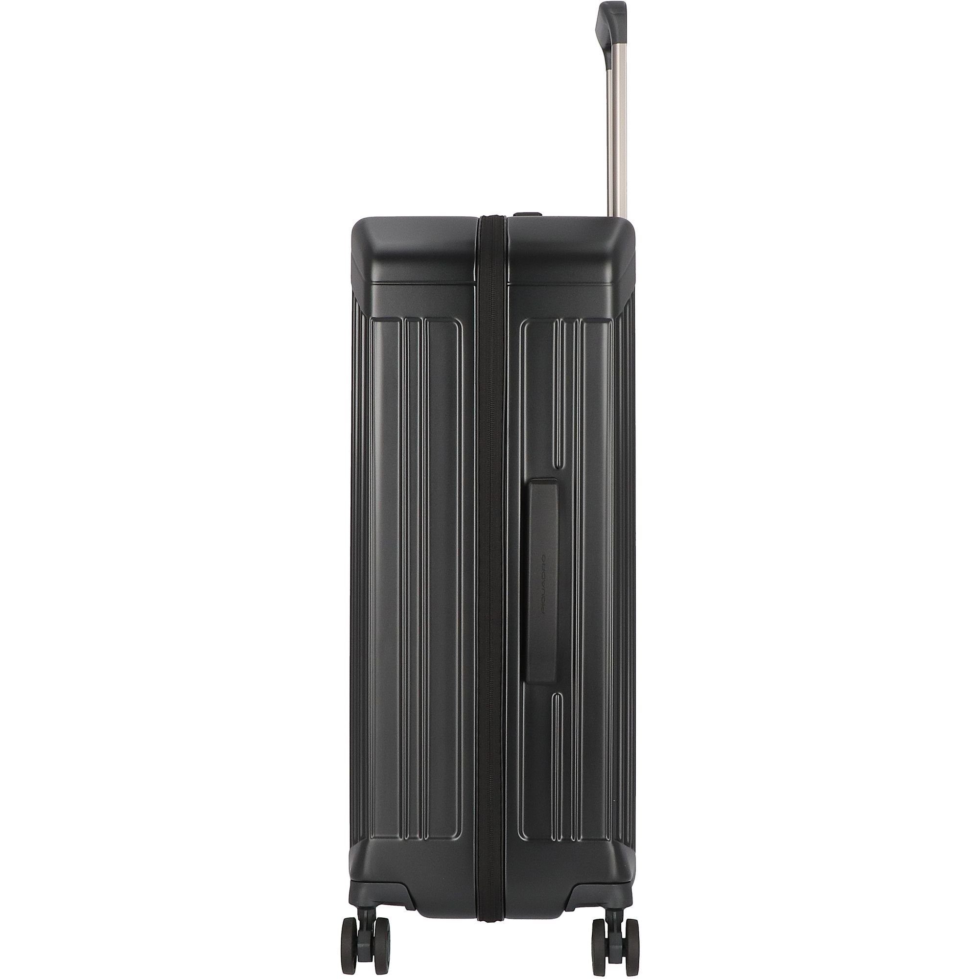 Piquadro Hartschalen-Trolley PQ-Light, 4 Rollen, black matt Polycarbonat