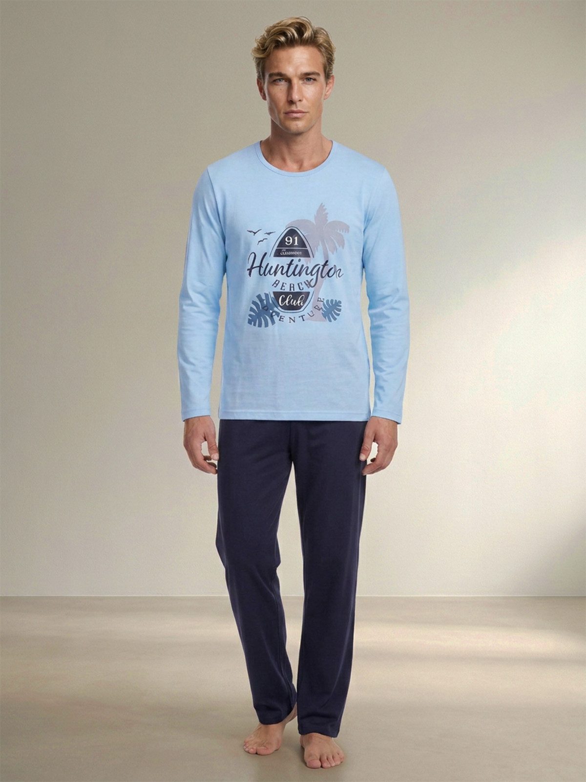 Henry Terre Pyjama Pyjama Set Langarm - Huntington Beach