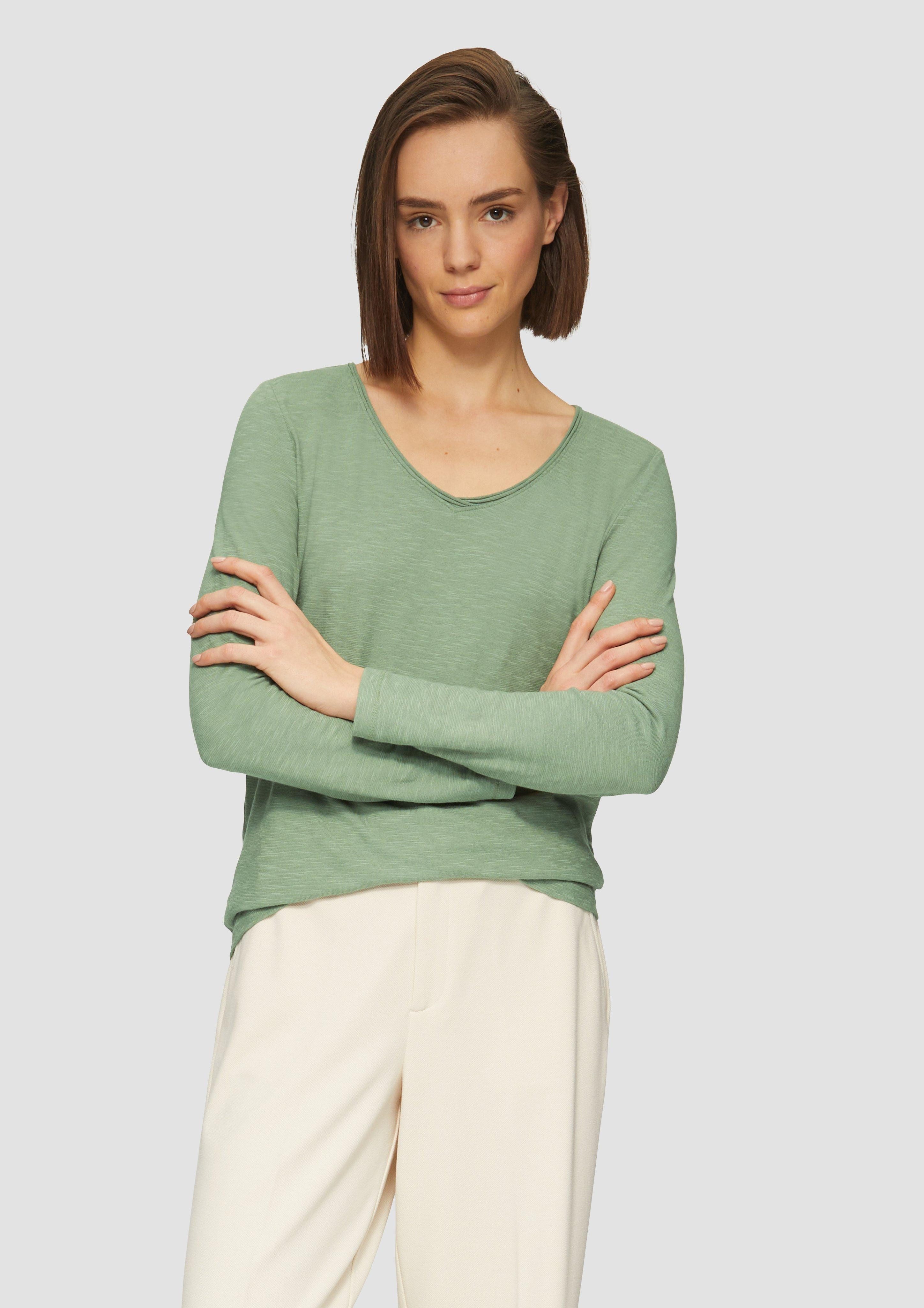 s.Oliver Langarmshirt Langarmshirt aus Slub Yarn günstig online kaufen