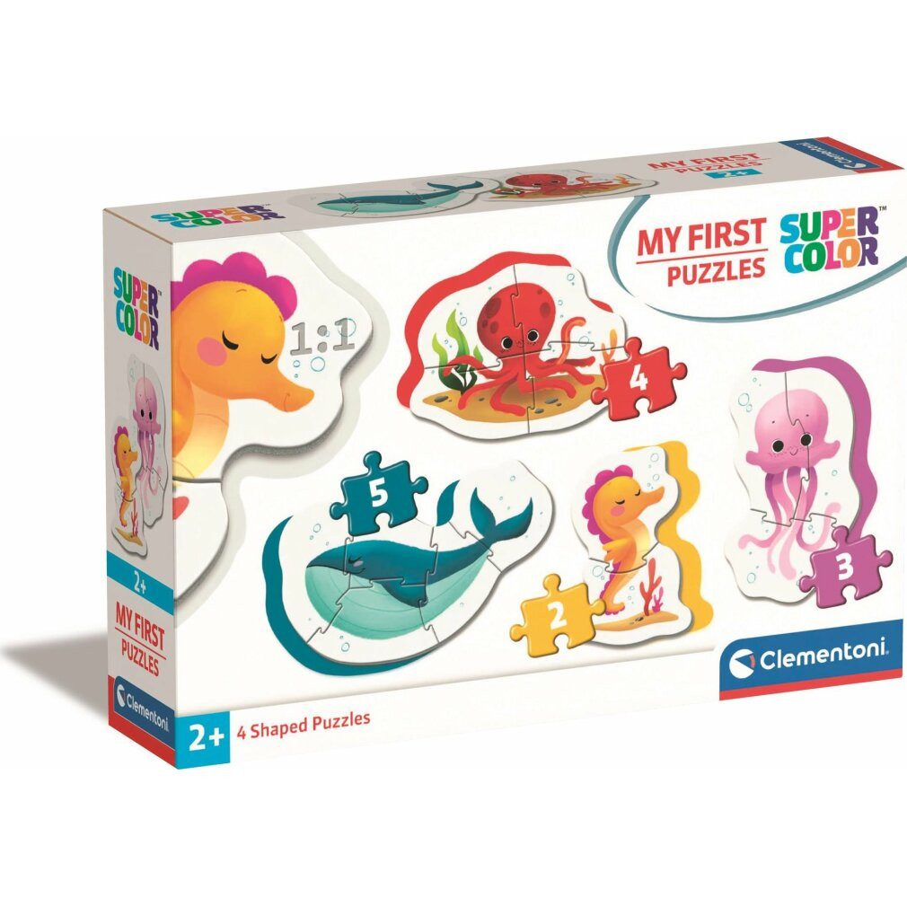 Clementoni® Puzzle 4 Puzzle in 1 - My First Puzzle: Sea Life, Puzzleteile