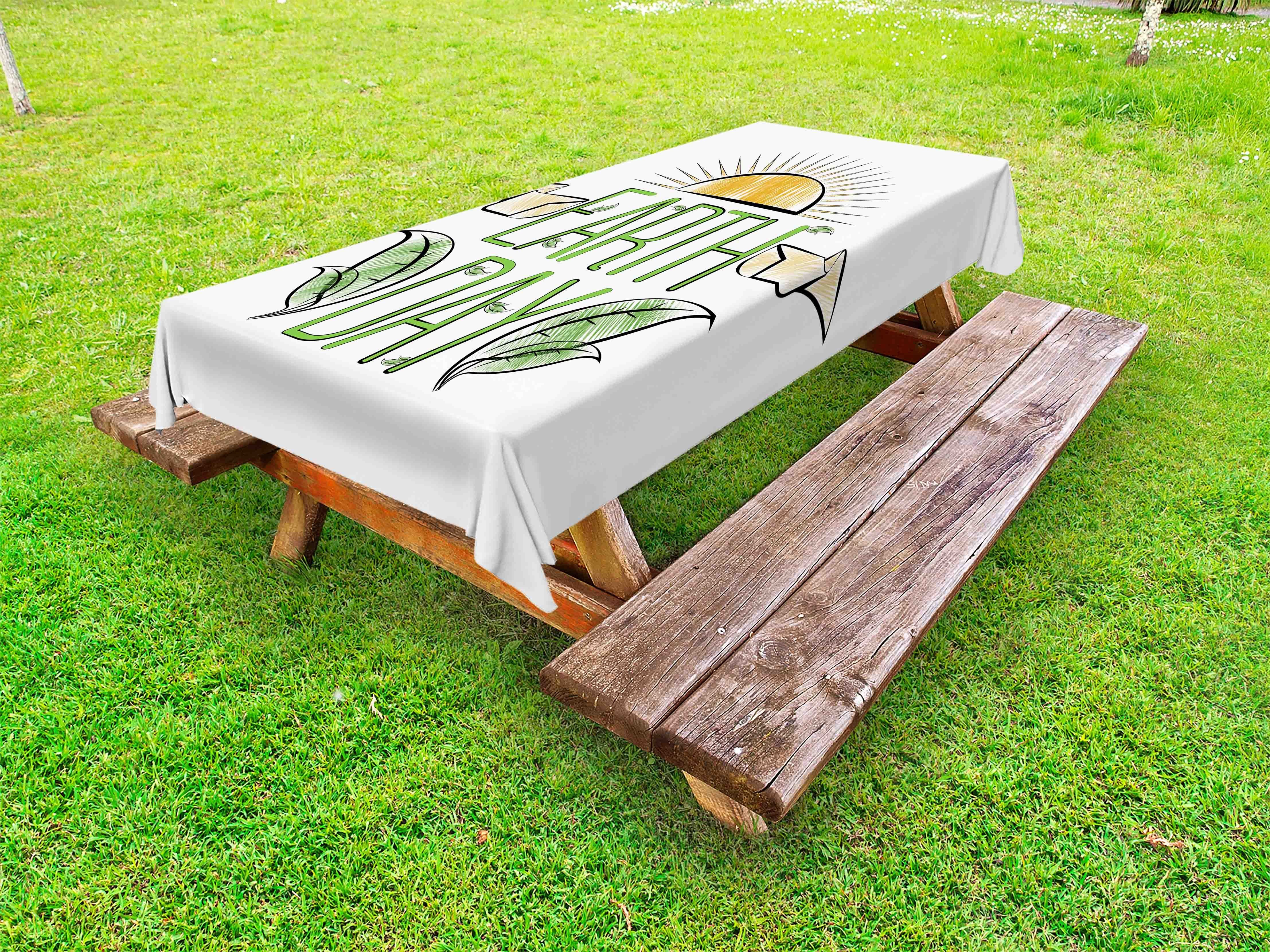 Abakuhaus Tischdecke dekorative waschbare Picknick-Tischdecke, Tag der Erde Sun Organic Life Design