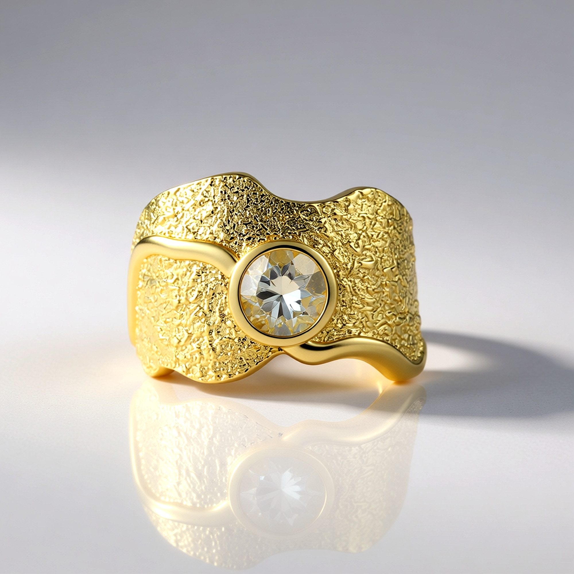 Cavill Solitärring Cavill Ring grüner Amethyst 1,20 ct, 925er Silber vergol günstig online kaufen