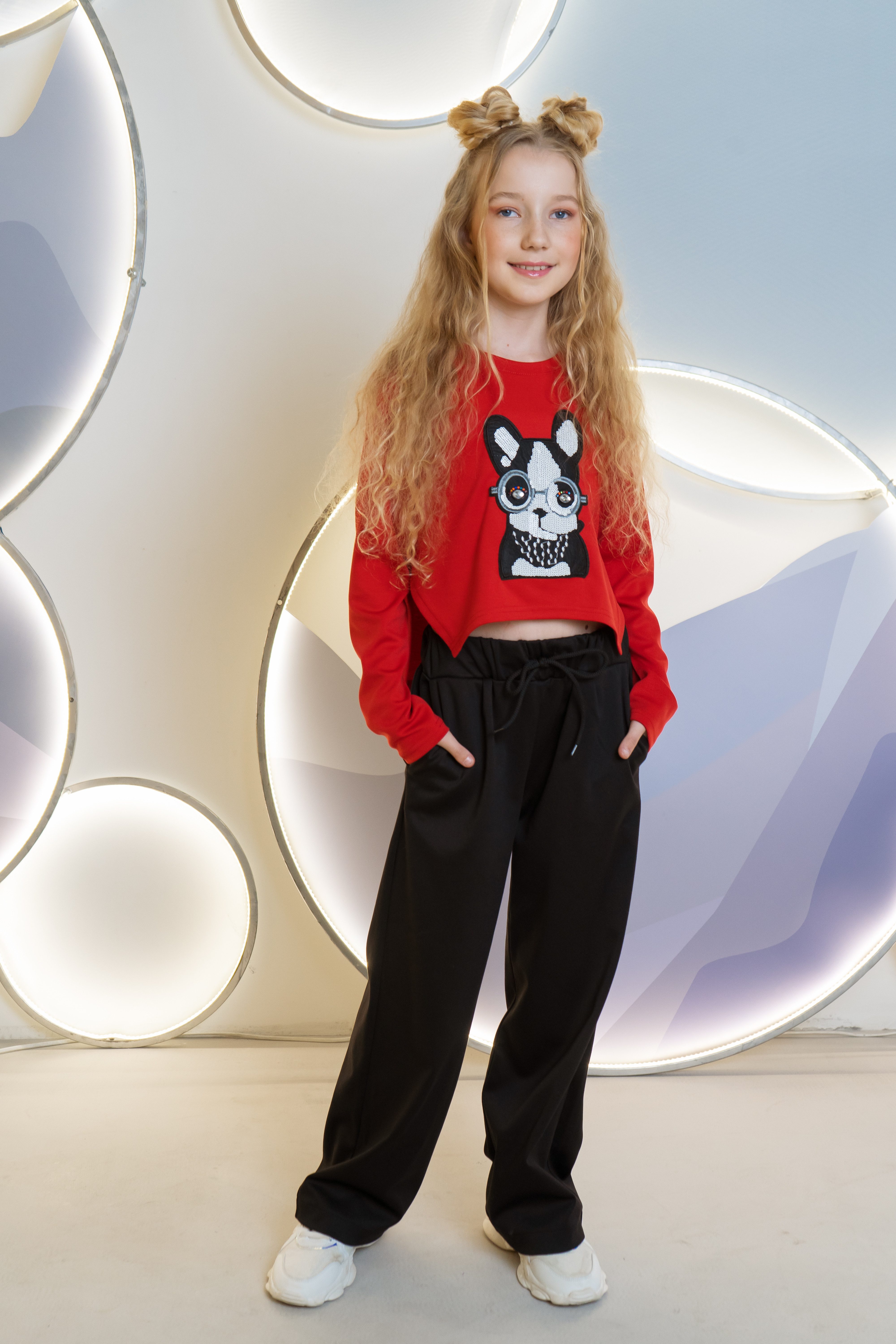 LEMONI Sweatshirt Langarmshirt mit Applikation "Französische Bulldogge"