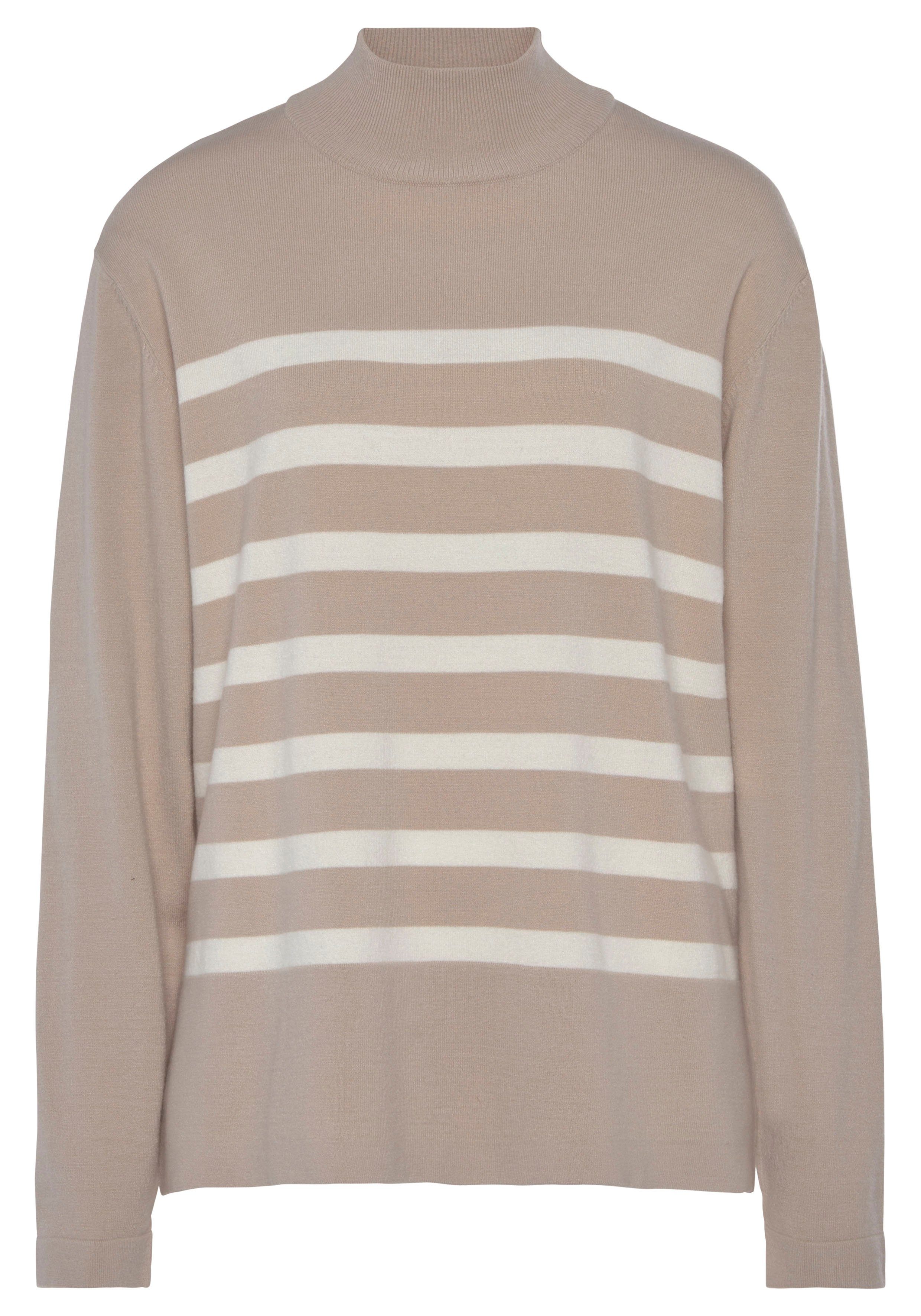 LASCANA Rollkragenpullover sand/creme