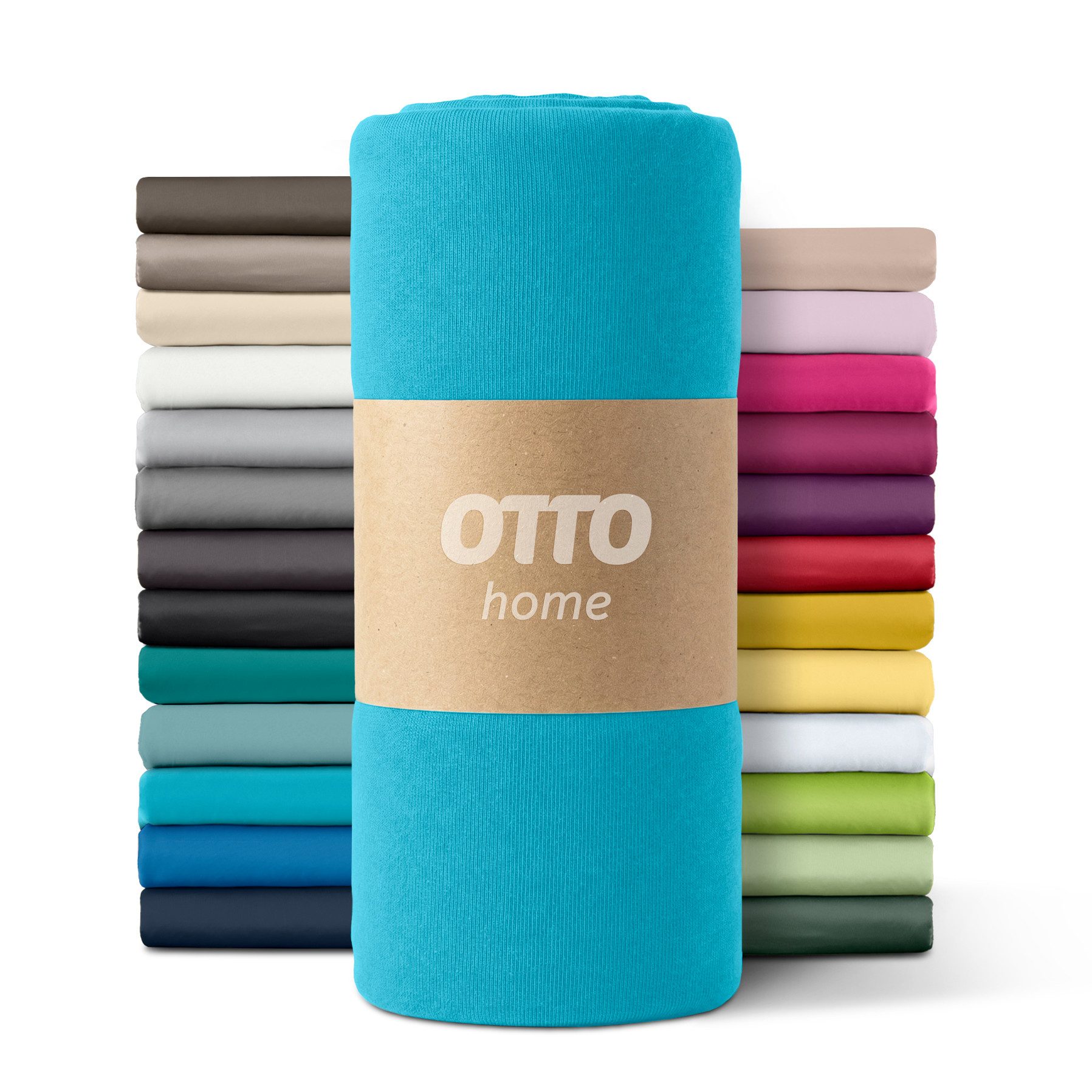 OTTO home Spannbettlaken PAPRIKA Microfaser-Jersey und warme Fleece-Qualität, Microfaser-Jersey, Gummizug: rundum, (2 Stück), Bettlaken Laken Spannbettuch, schnelltrocknend