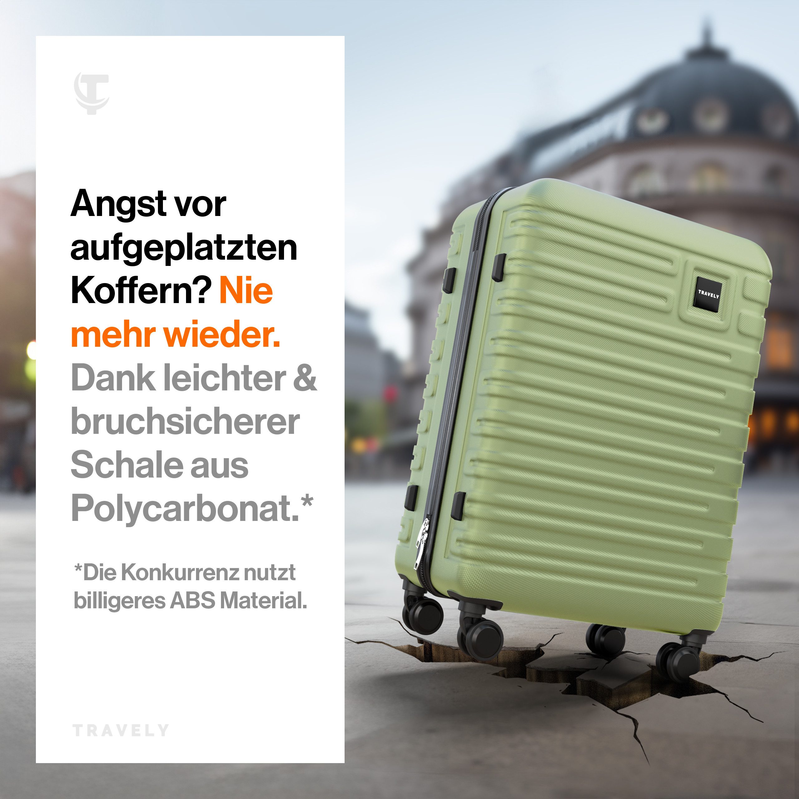 Travely Koffer Polycarbonat Koffer L 67cm - Reisekoffer, Hartschalenkoffer, günstig online kaufen