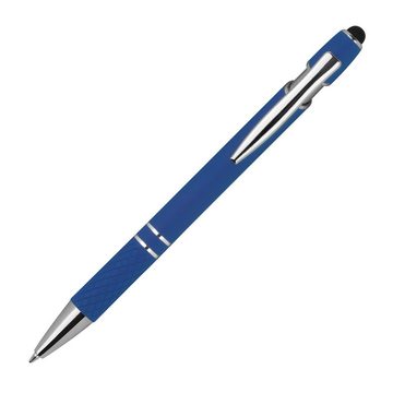 Livepac Office Kugelschreiber 10 Touchpen Kugelschreiber aus Metall / mit Muster / Farbe: blau