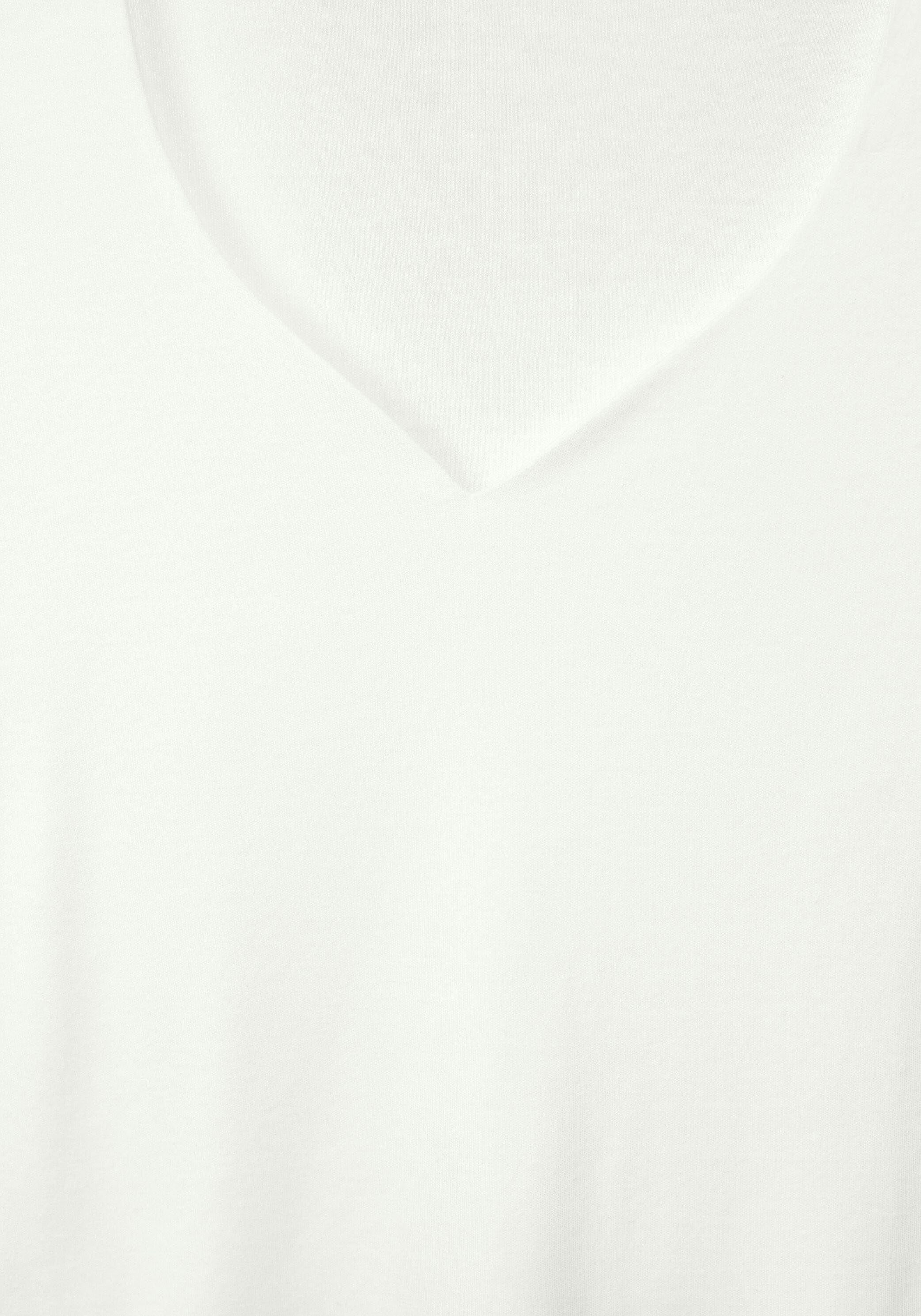 STREET ONE off mit T-Shirt Herz-Ausschnitt white