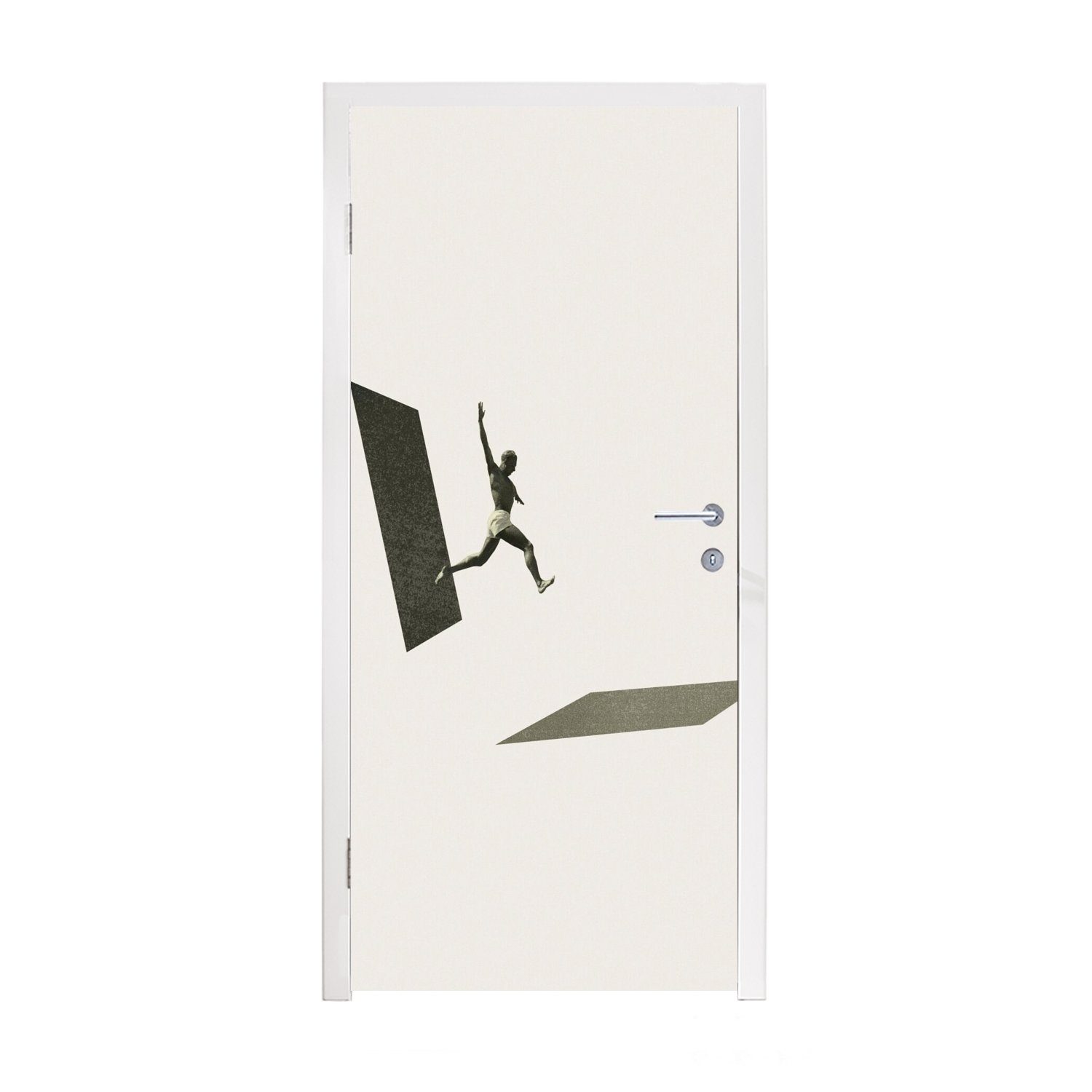 MuchoWow Türtapete Jahrgang - Mann - Design, Matt, bedruckt, (1 St), Fototapete für Tür, Türaufkleber, 75x205 cm