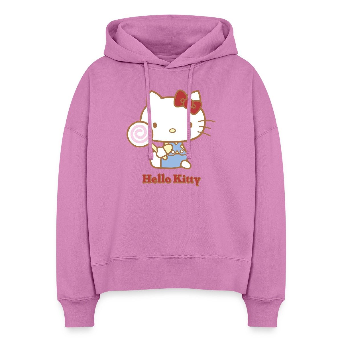 Hoodie Hello Kitty Mit Lollipop Frauen Boxy Organic Hoodie