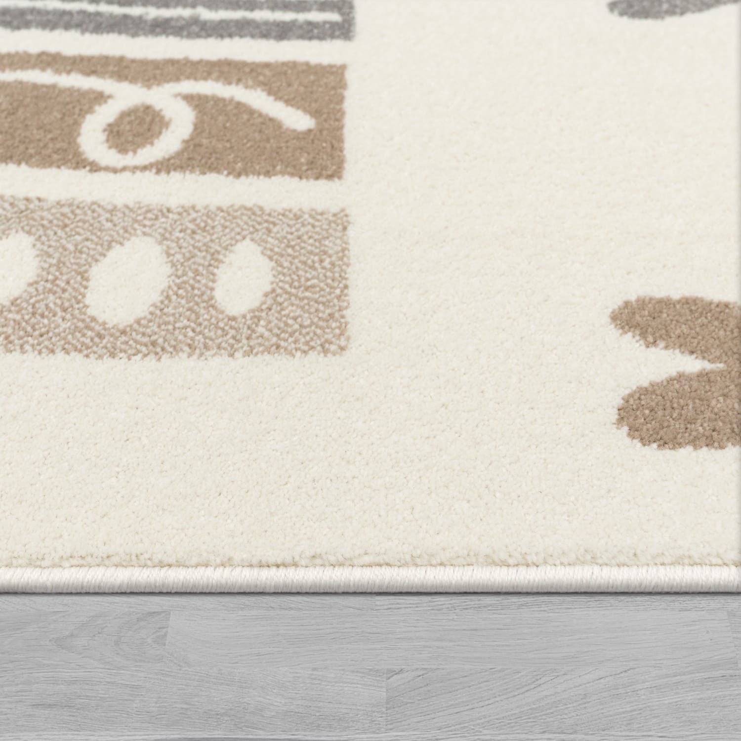 KADIMA DESIGN Kinderteppich Regenbogen Kinderzimmer schmutzabweisend Teppich Kinder, Rund, Höhe: 13 mm, Florhöhe: 9 mm, Polypropylen, Rund, 120D, Beige