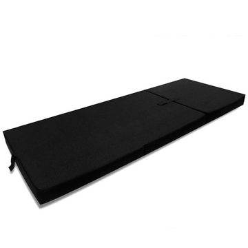 Klappmatratze 297503, möbelando, 9 cm hoch, (LxBxH: 190x70x9 cm), aus Schaumstoff in Schwarz