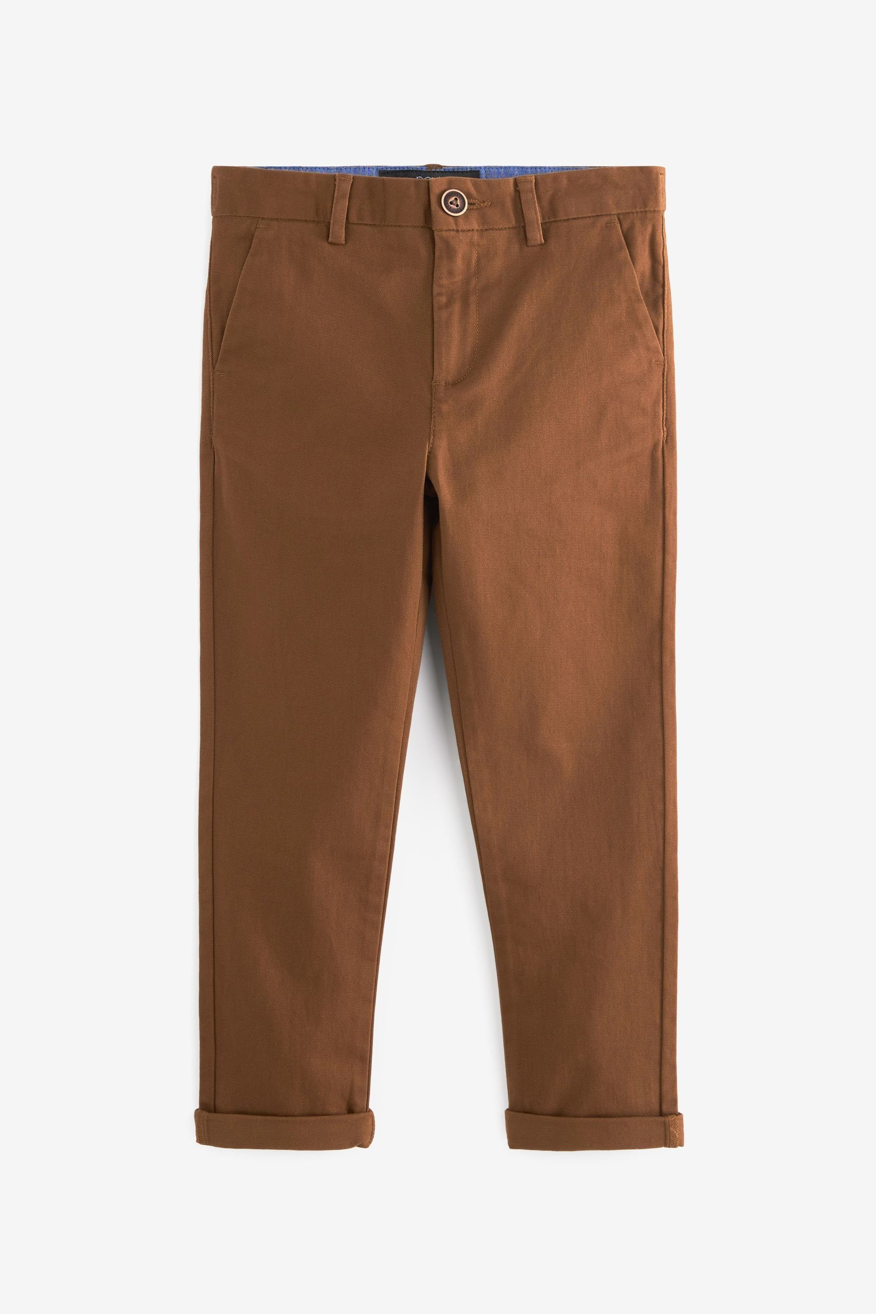 Next Chinohose Chinohose mit Stretch (3-16 Jahre) – Skinny Fit (1-tlg) Ginger/Tan Brown