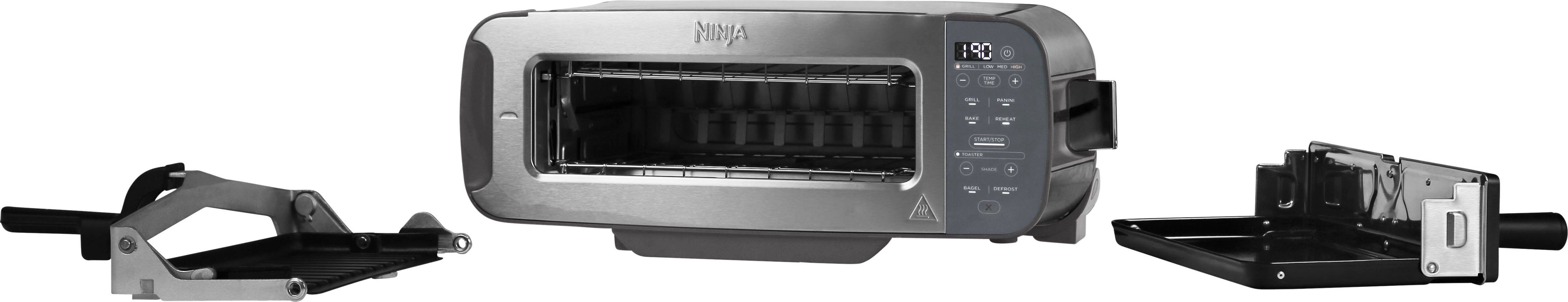 NINJA Toaster ST202EU Ninja Foodi, 1 Schlitz, 2400 W, 2-in-1 Toaster, Grill & Panini-Presse