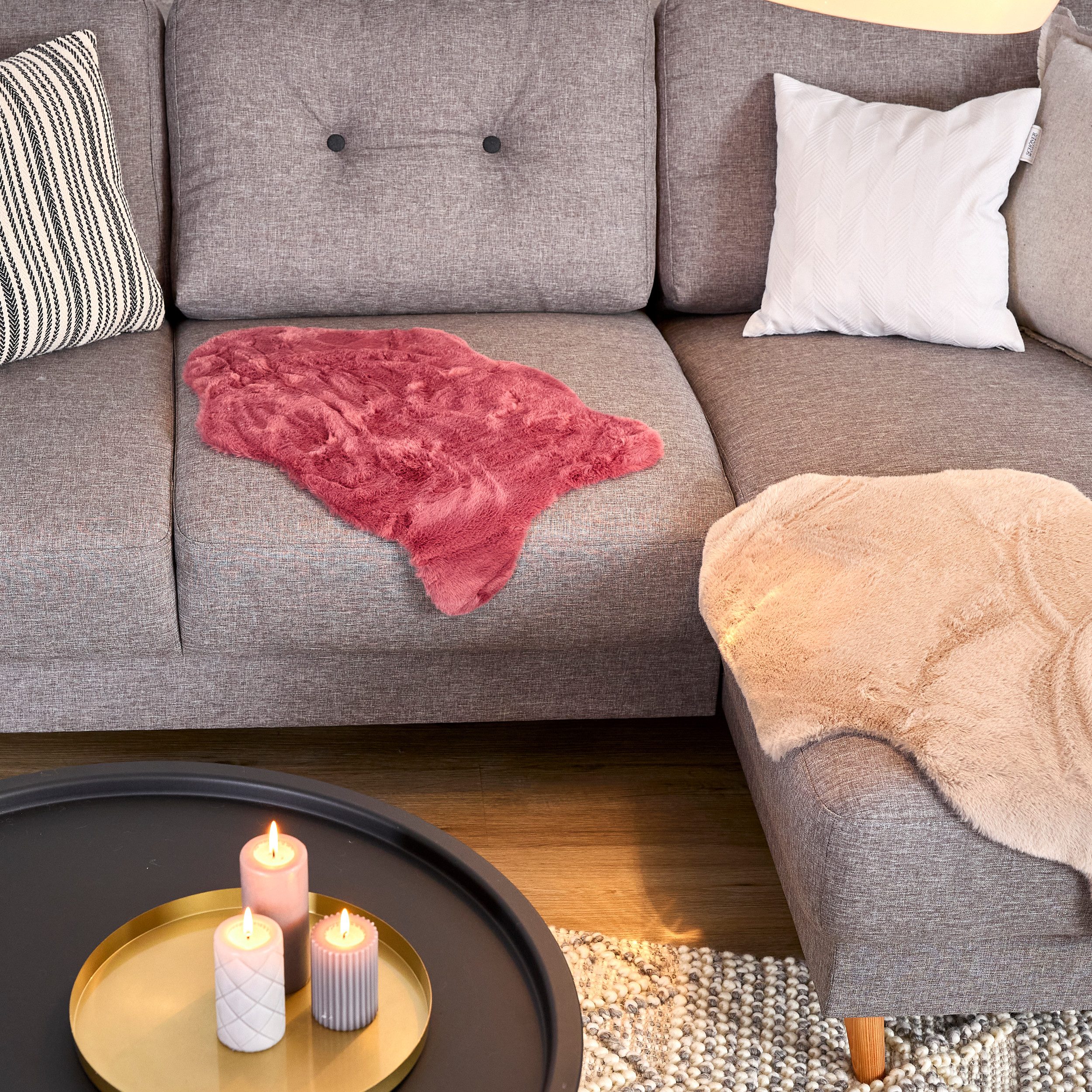 ASTRA Fellteppich Elda, Kunstfell, rechteckig, Höhe: 13 mm, Dekofell, kuschelweich, Wohnzimmer, Kinderzimmer, Kaninchenhaptik