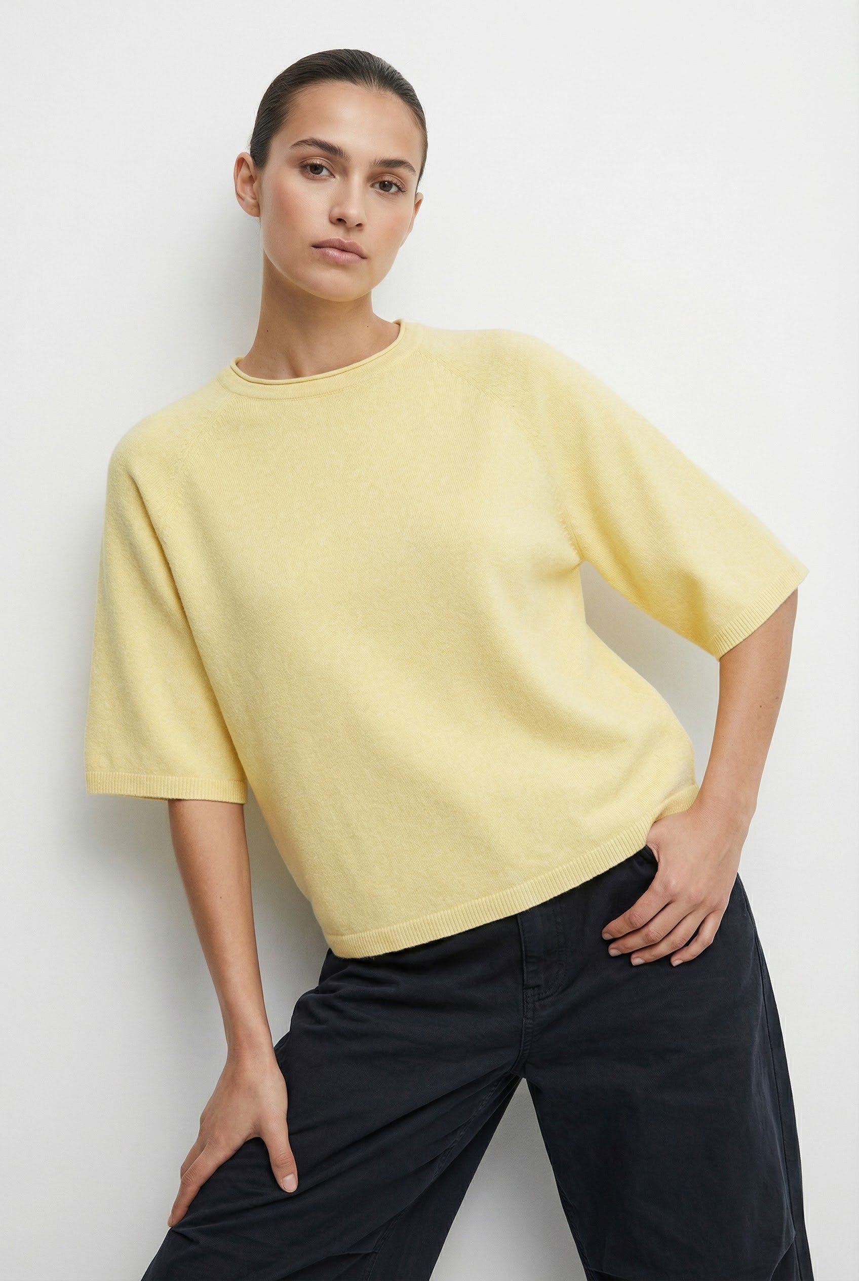 ONLY Rundhalspullover ONLLOYAL 2/4 O-NECK KNT NOOS mit Halbarm günstig online kaufen