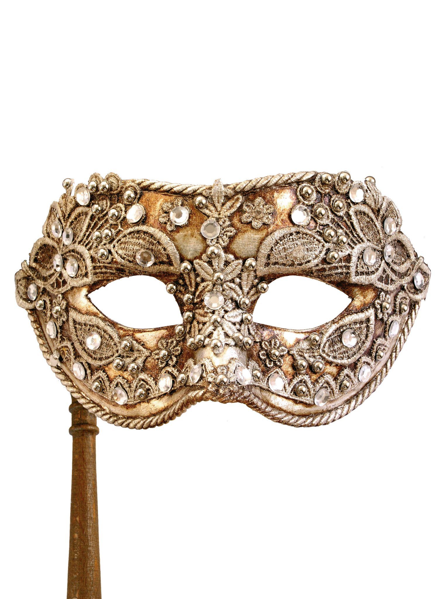 Verkleidungsmaske Colombina macrame argento