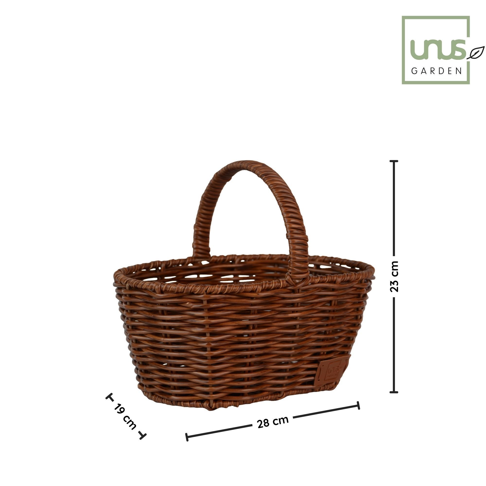 UNUS HOME Einkaufskorb Einkaufskorb im Rattan-Look für Kinder, Kaufladen-Korb, Picknickkorb, Spielzeugkorb, Ladenkorb, Osterkorb