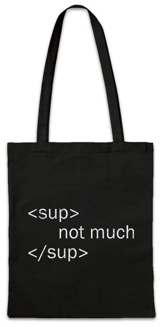 Beuteltasche Sup Not Much Sup Stofftasche Geek Nerd Fun Informatiker PC IT