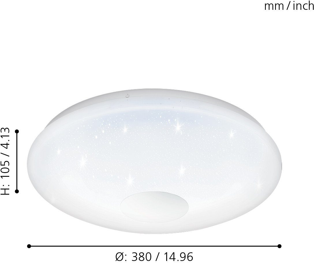 Steuerung CCT VOLTAGO2, Fernbedienung, Neutralweiß, Tageslichtweiß, LED Kaltweiß, über Dimmfunktion, LED fest integriert, Deckenleuchte EGLO Warmweiß, Extra-Warmweiß,