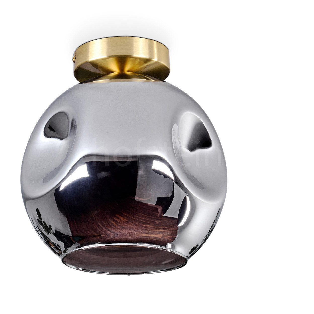Deckenleuchte Deckenlampe aus Metall/Glas in Schwarz/Goldfarben/Chromfarben