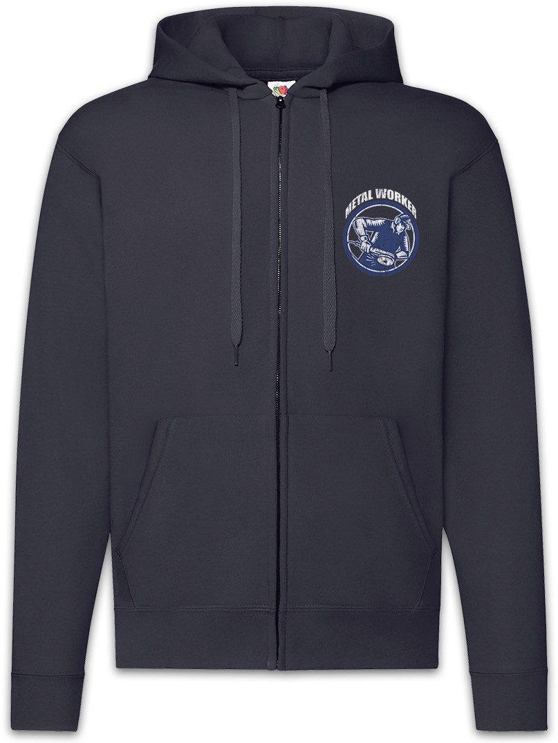 Sweatjacke Metal Worker I Zipper Hoodie Schlosser Locksmith Metallbau Schlosserei