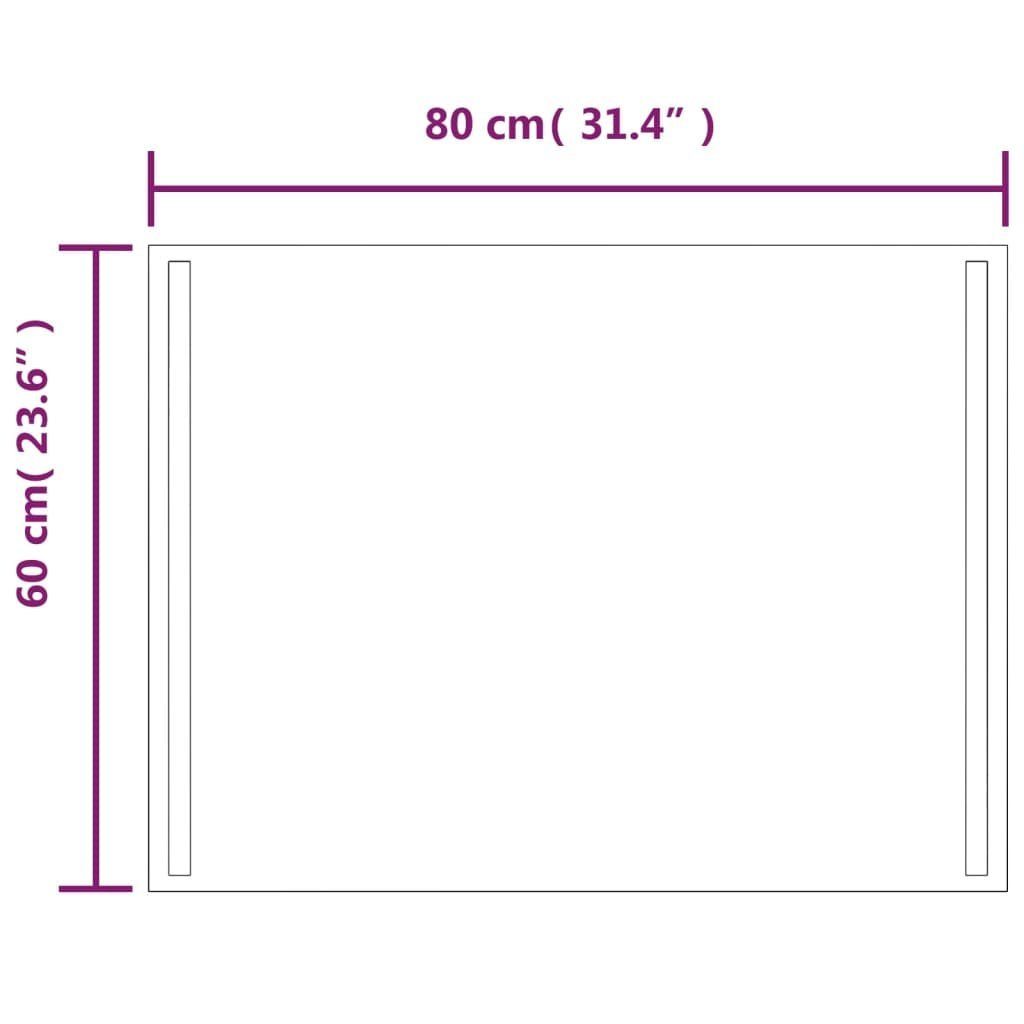 LED-Badspiegel cm furnicato 80x60 Wandspiegel