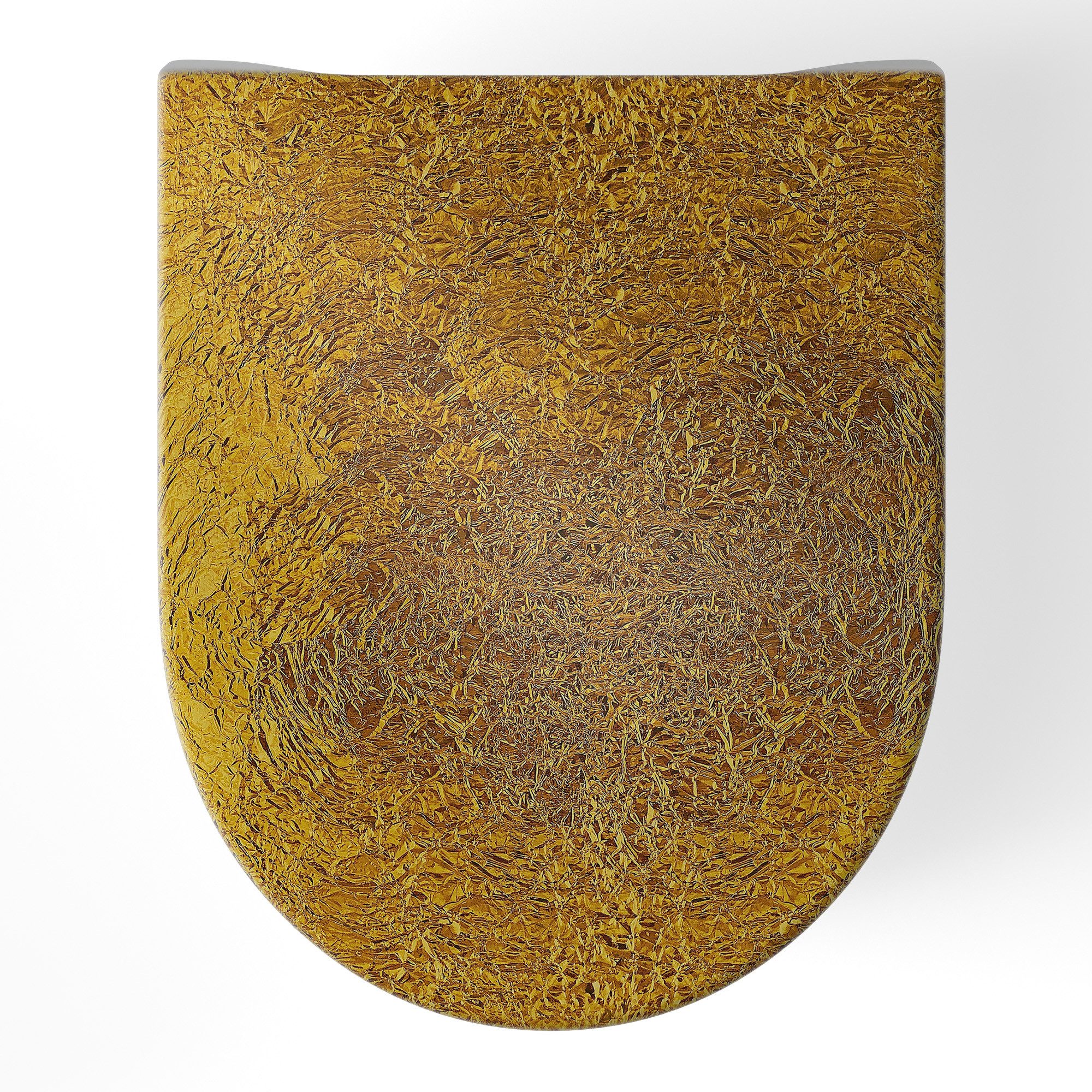 DEQORI WC-Sitz 'Relief in Goldoptik', WC Toilettensitz bedruckt Klobrille Toilettendeckel Motiv WC-Brille