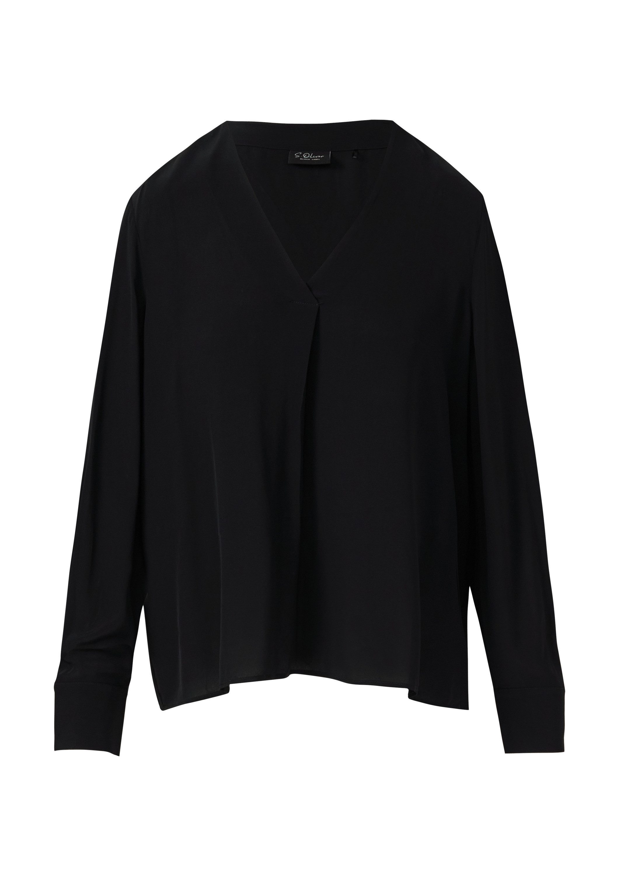 s.Oliver Langarmbluse Bluse Semitransparente Tunika-Bluse aus Viskose günstig online kaufen