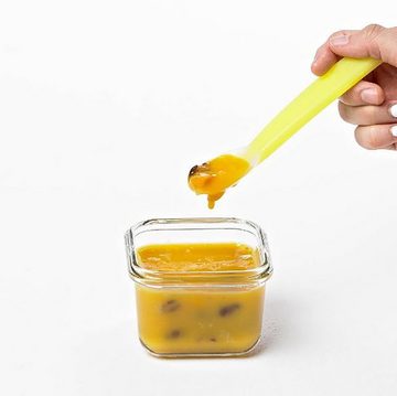 Glasslock Frischhaltedose Baby Meal, Glas, Kunststoff, (Set, 8-tlg), inkl. 1 biegsamer Silikonlöffel