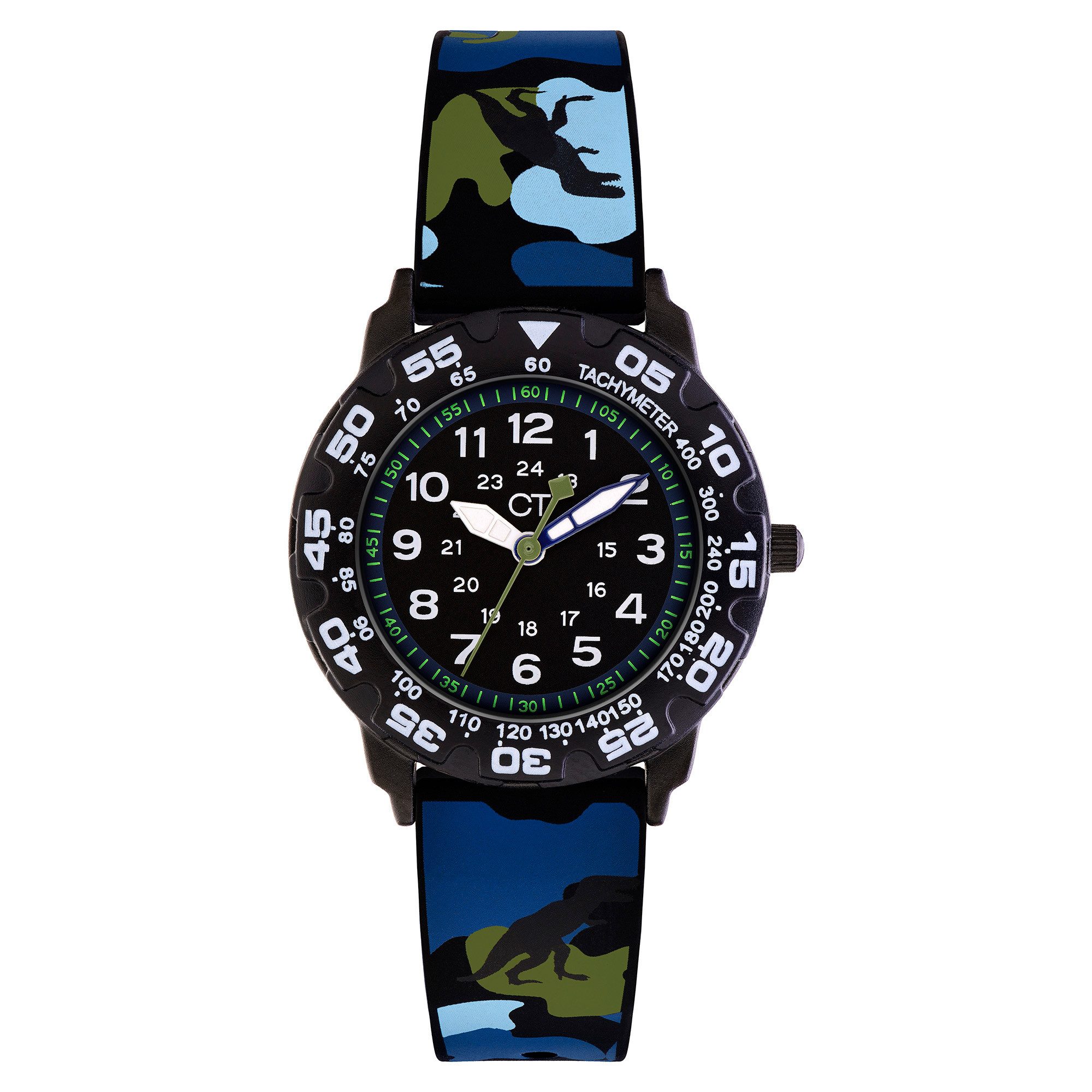 COOL TIME Quarzuhr The Cool Dino Camouflage CT-0059-PQ, Armbanduhr, Silikonarmband, Kinderuhr, Junge, analog
