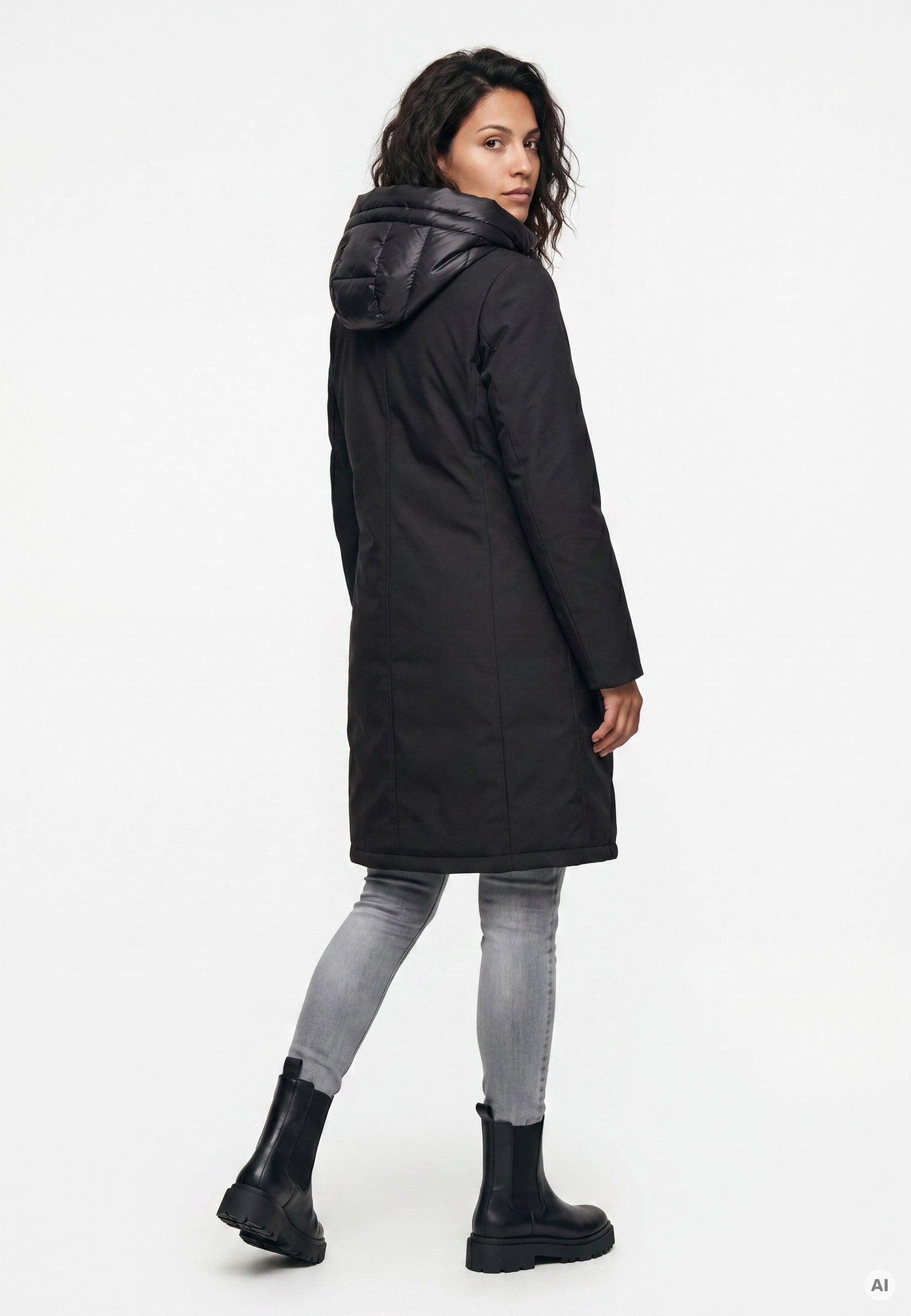 Milestone Parka MSMartha Damen Jacke Mantel sportlich Zwei Wege RV schlanke Passform