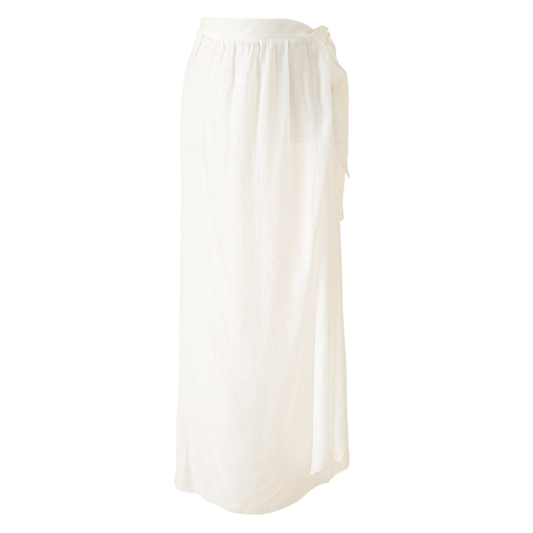 Mutig Sommerrock Damen Sarong Pareo aus Chiffon, Sexy Bikini Cover Up (Leichter & Luftiger Wickelrock lang mit seitlicher Schnürung, Strandkleid für Sommer) Strandurlaub & Pool, Badeanzug Überwurf