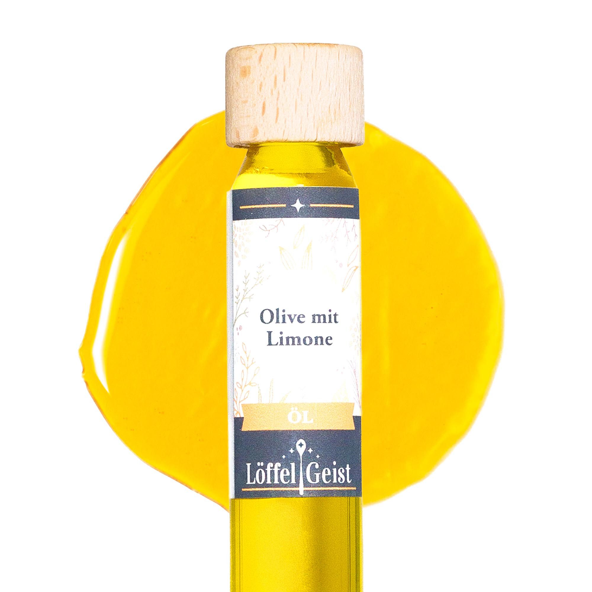 Löffelgeist Speiseöl Olive mit Limone(50ml im praktischen Dosierglas)