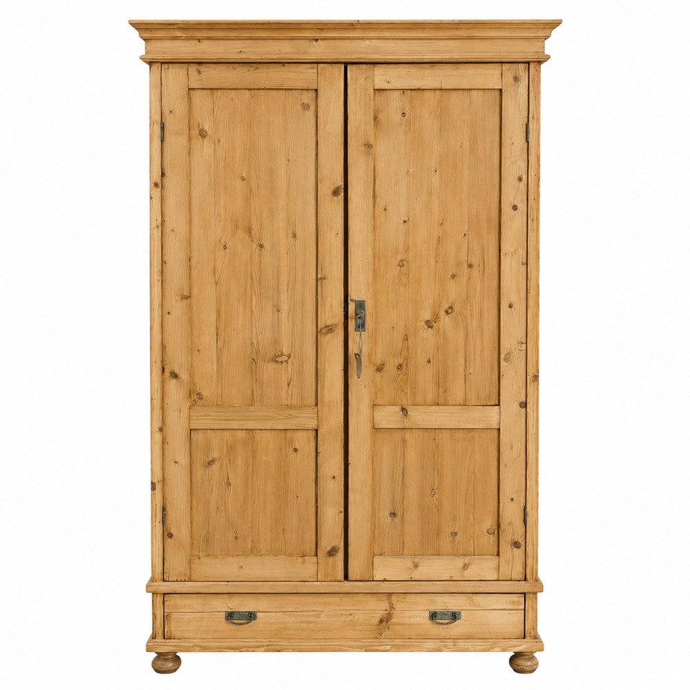 Wohnpalast Kleiderschrank Jugendstil Kleiderschrank antik – aufgearbeitet mit Kleiderstange & Sc