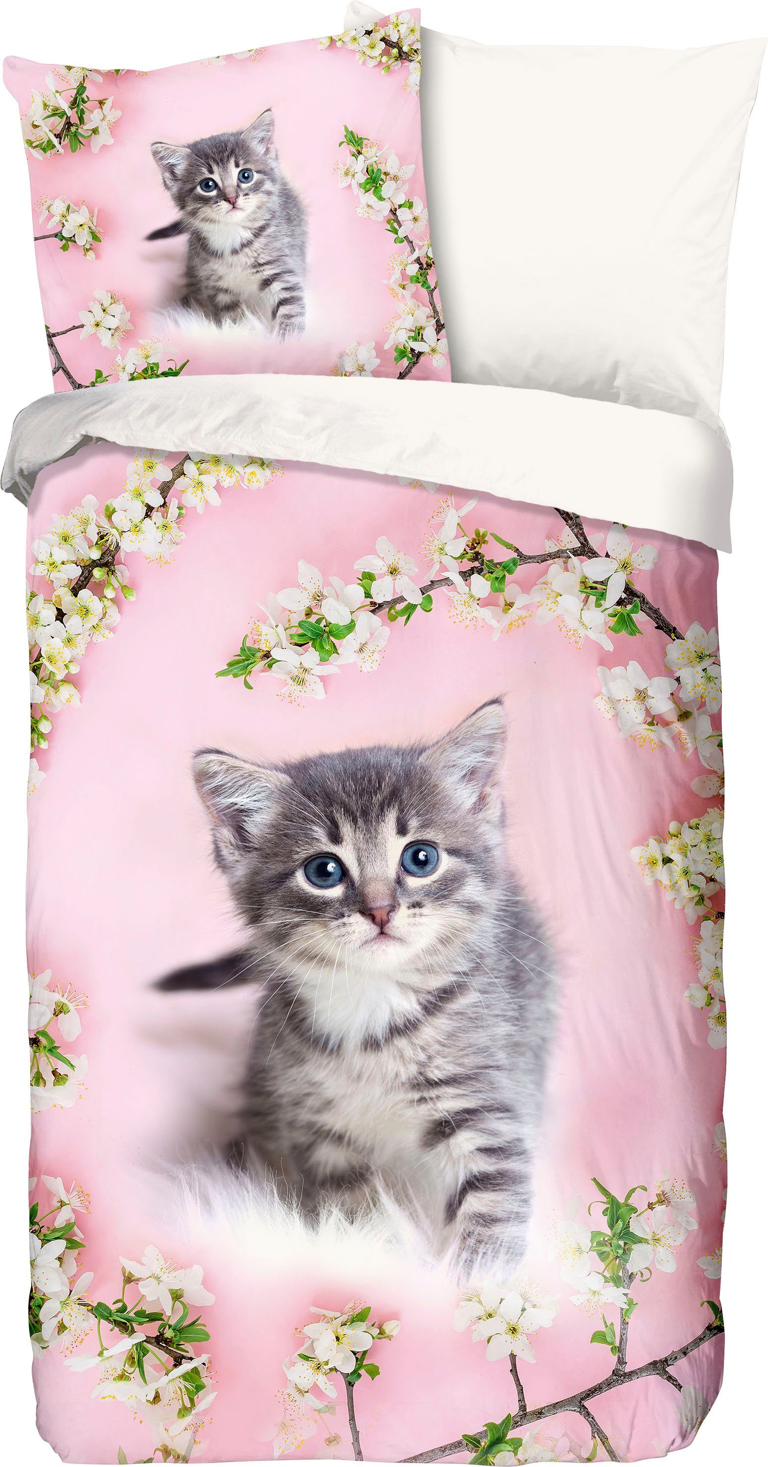 good morning Kinderbettwäsche Pussycat, Renforcé, 2 günstig online kaufen