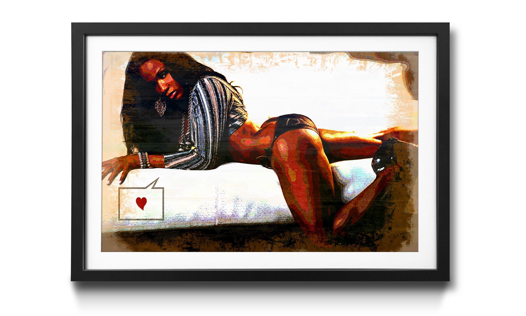 WandbilderXXL Bild mit Rahmen Heart, Erotik, Wandbild, in 4 Größen erhältlich