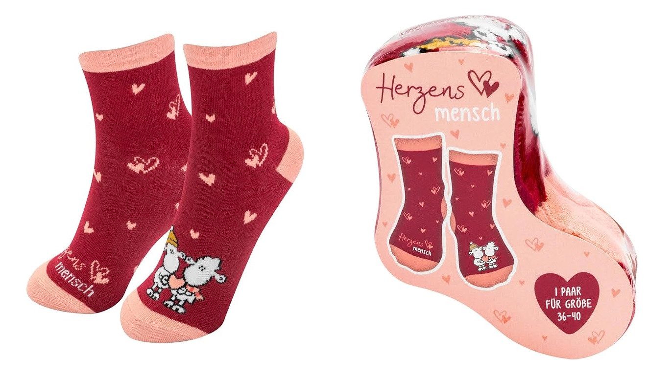 Socken Sheepworld Damen Socken Zaubersocken Gr 36-40 Herzens Mensch 074397