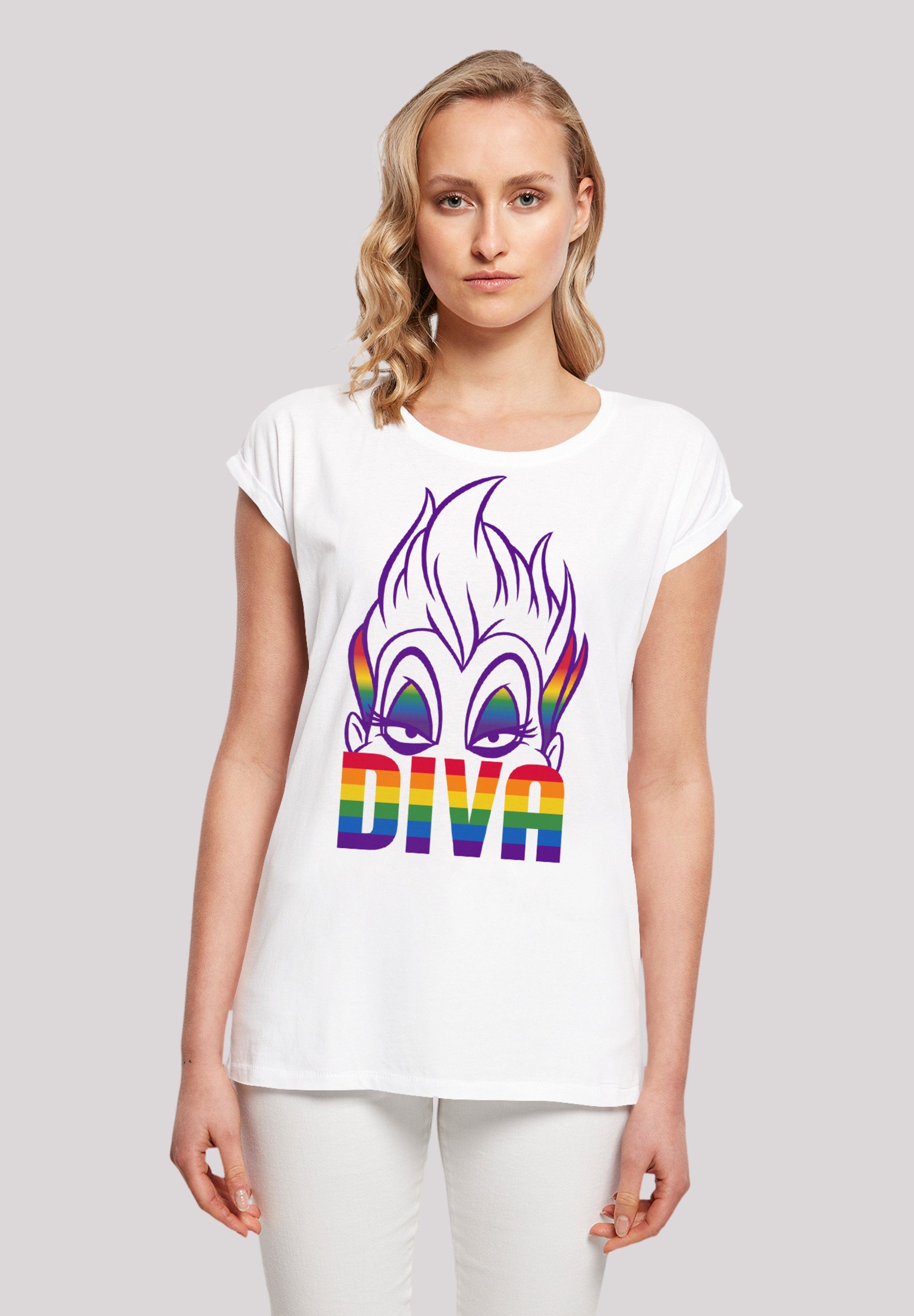 F4NT4STIC T-Shirt Disney Villains Diva Premium Qualität, Sehr weicher  Baumwollstoff mit hohem Tragekomfort