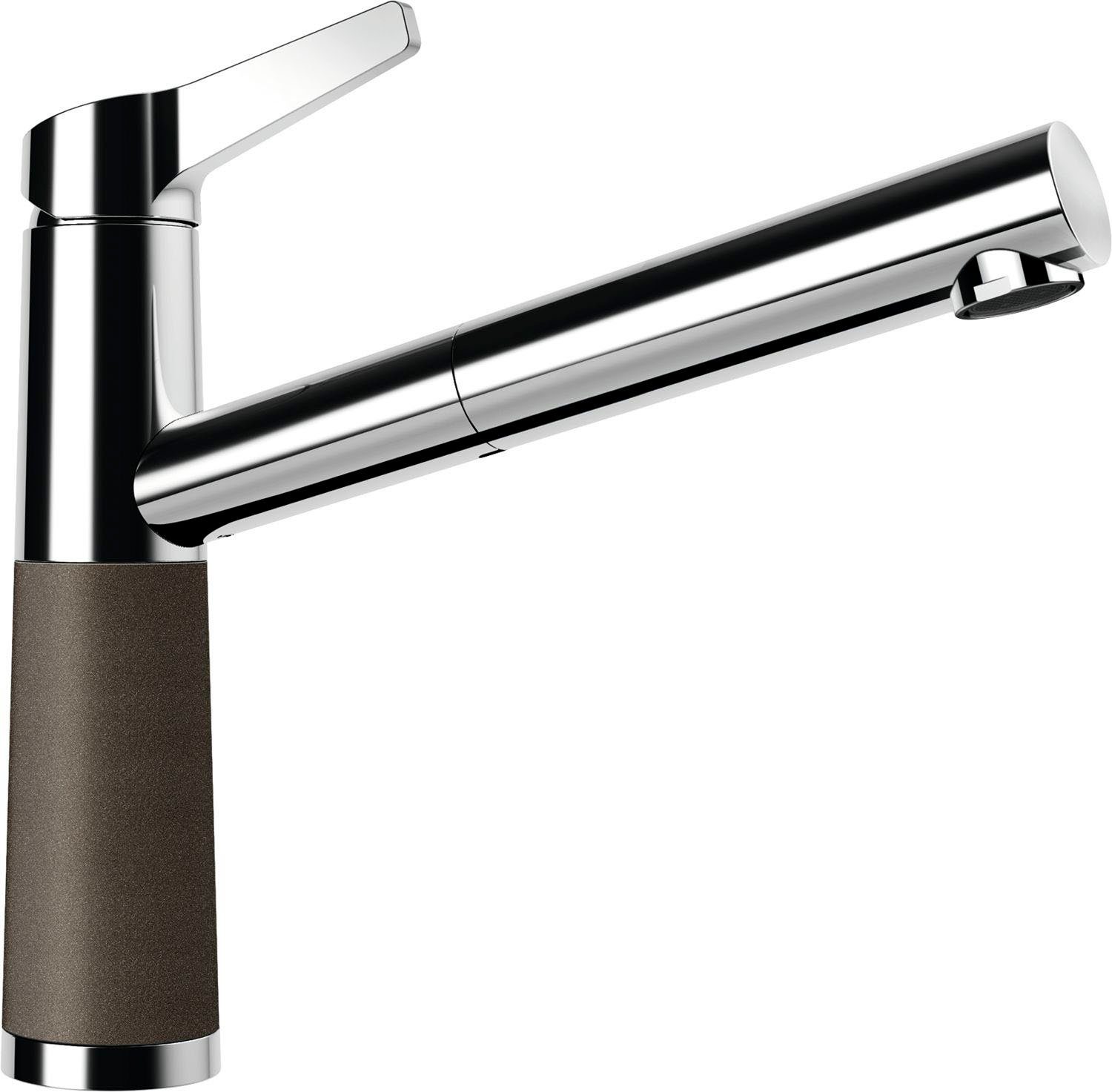 Schock Küchenarmatur SC-510 SB ND Niederdruck, ausziehbar, Rückflussverhinderer, Schwenkbereich 120°