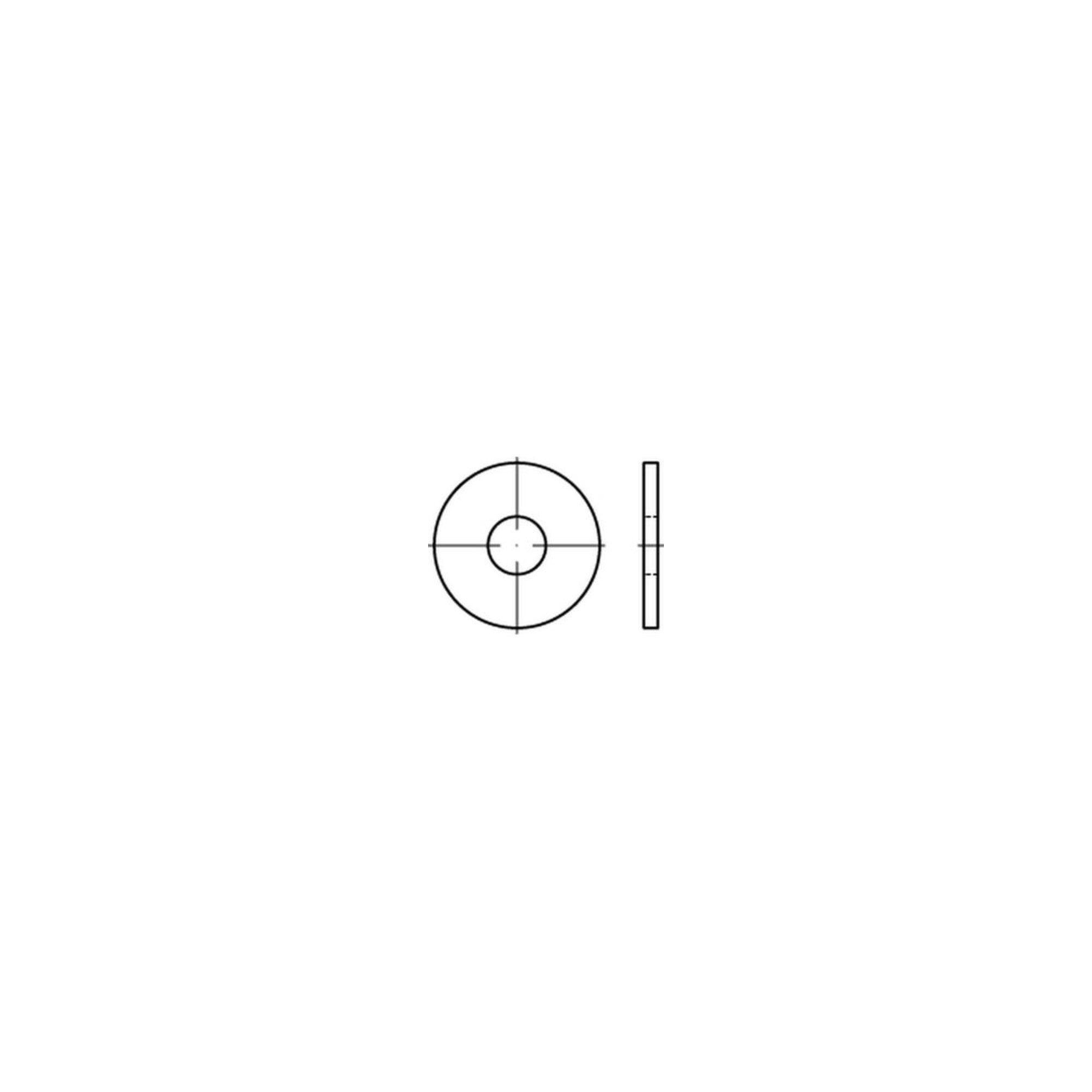 Contorion Unterlegscheibe Scheibe DIN 9021/ISO 7093 15x44x3mm Edelstahl A2 blank 100 Stk