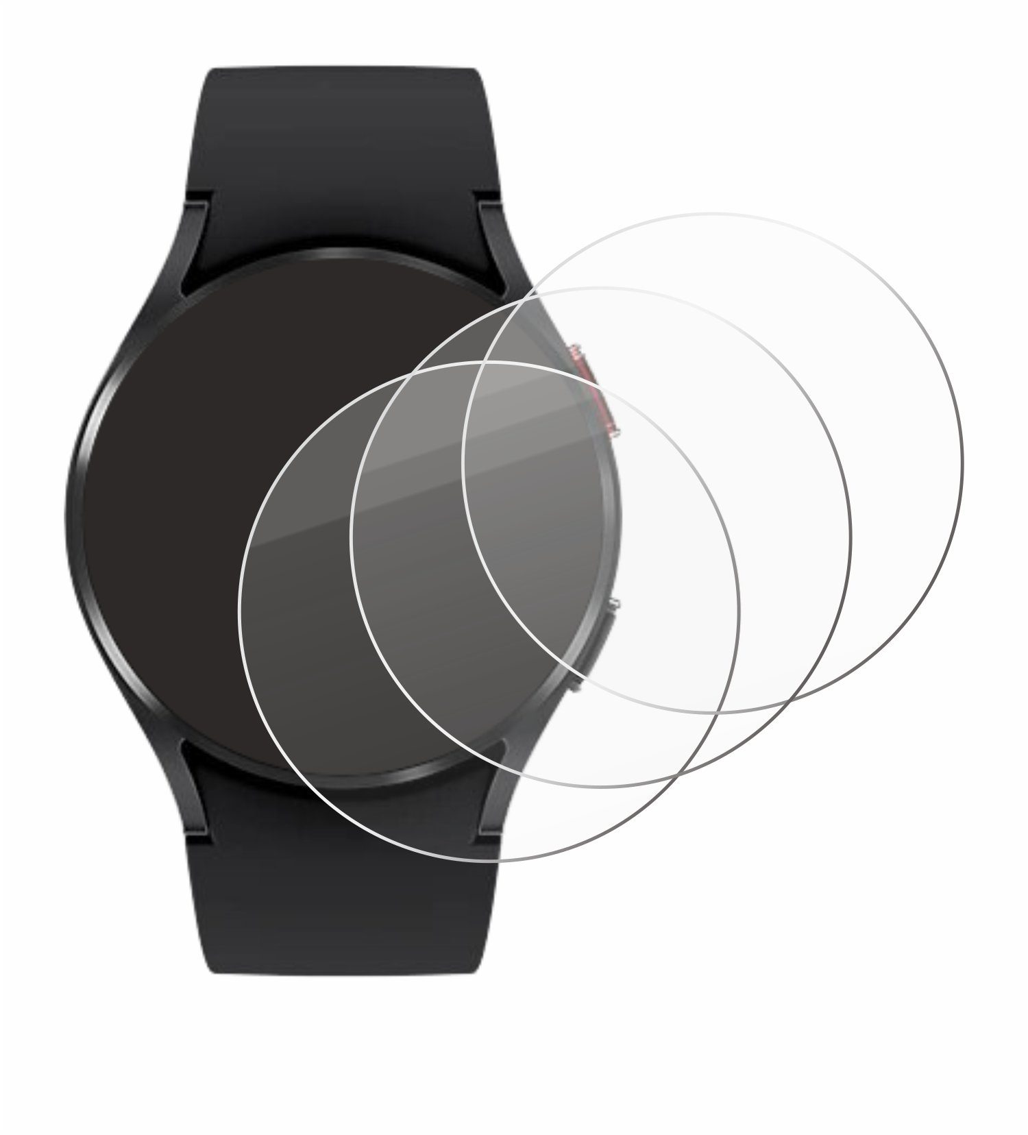 Savvies Displayschutzglas Schutzglas für Samsung Galaxy Watch 4 (40mm), 3 Stück, Displayschutz 9H Glas Klar Transparent