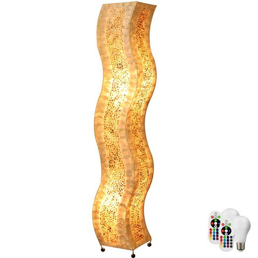 etc-shop Stehlampe, Muschel Steh Lampe Fernbedienung Schlaf Zimmer