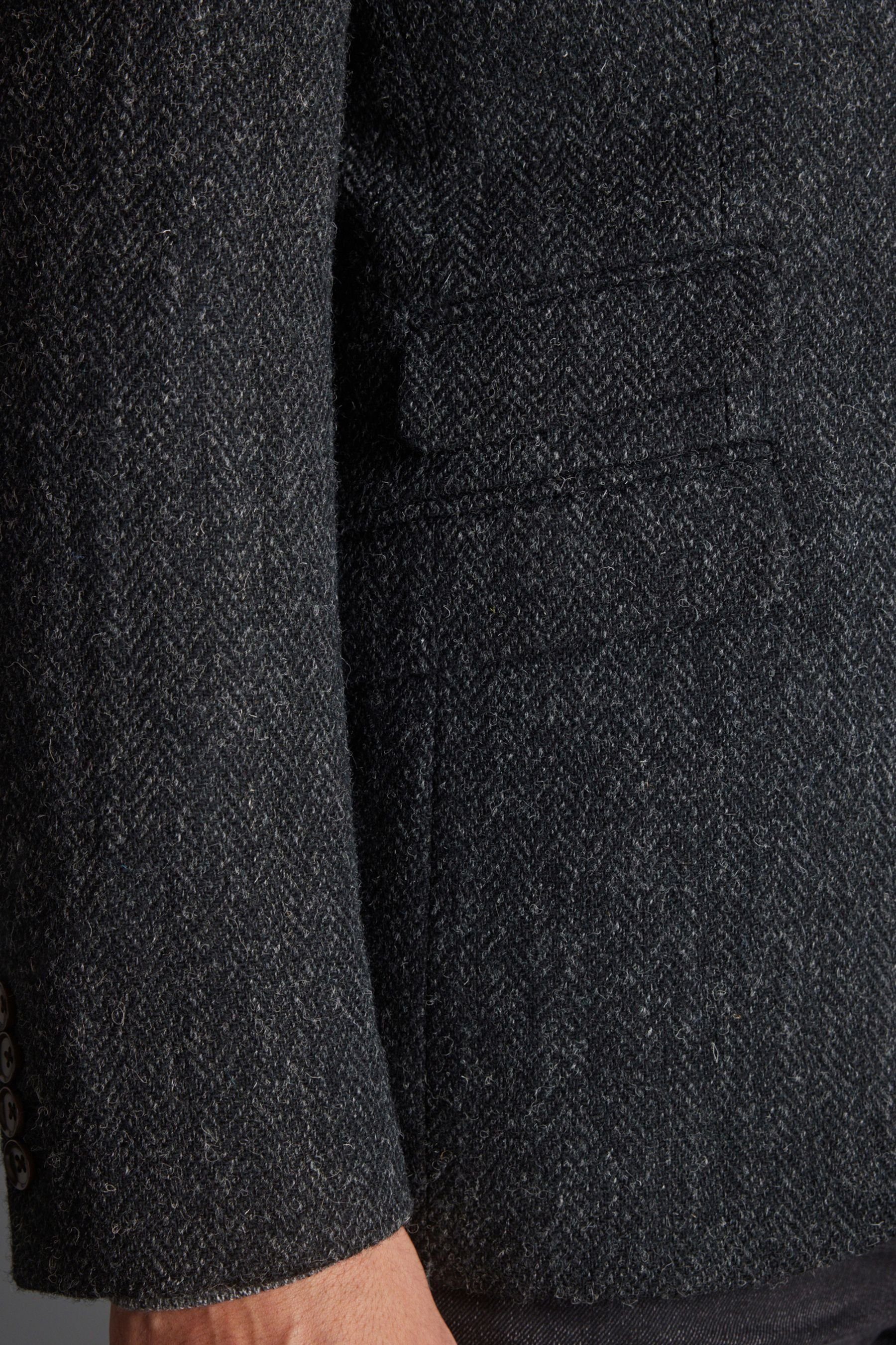 Next Sakko Blazer aus Harris-Tweed mit Fischgrätmuster (1-tlg)