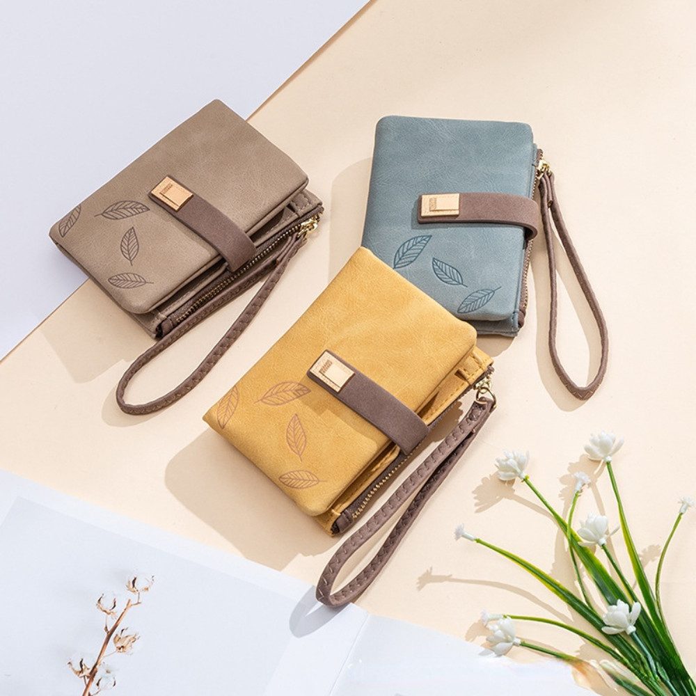 Blusmart Geldbörse Kurzes, mattiertes Portemonnaie (Vertikaler Reißverschlu günstig online kaufen