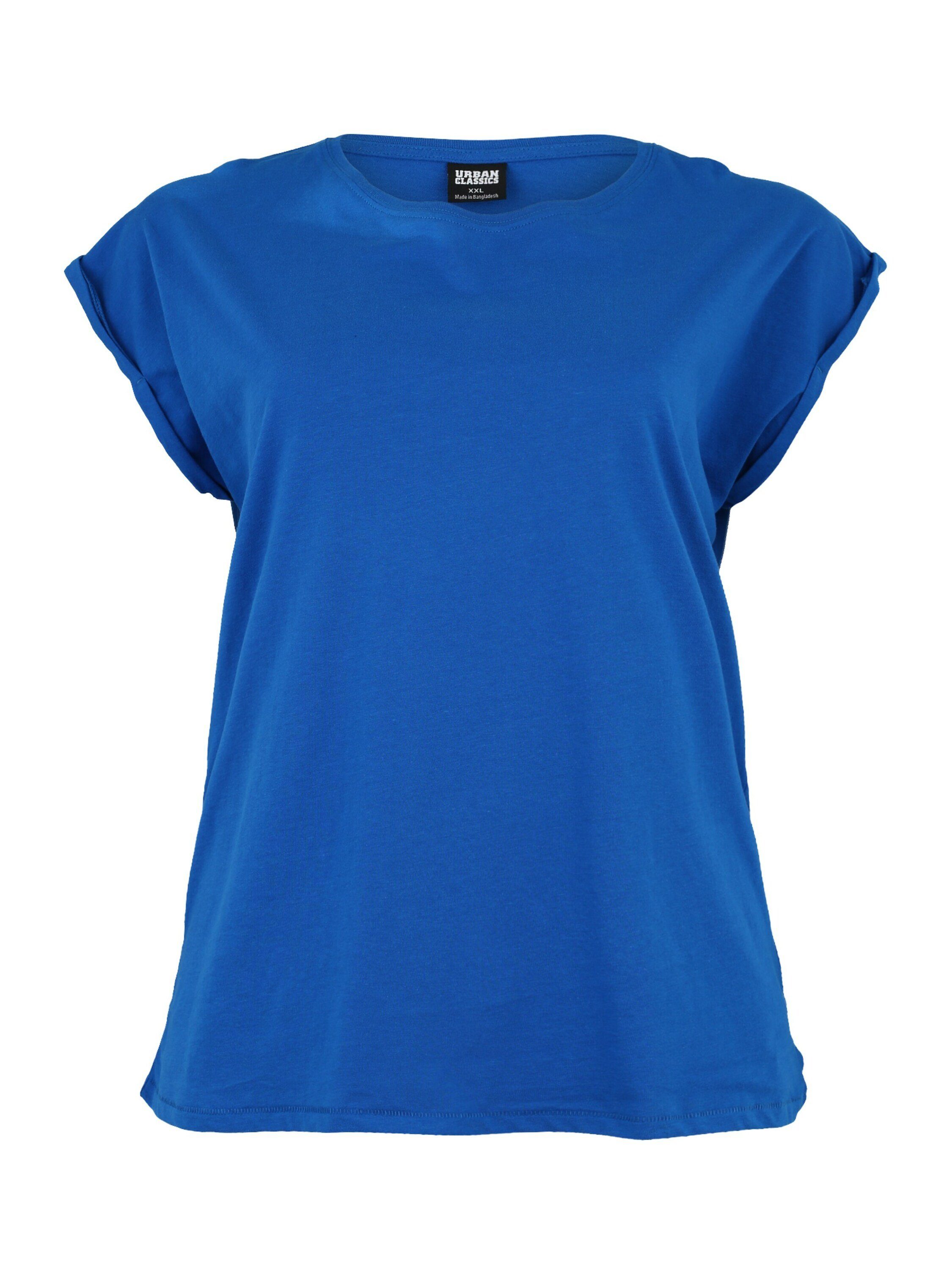brightblue Plain/ohne (1-tlg) CLASSICS T-Shirt Shoulder Detail Details, Weiteres TB771 Extended URBAN