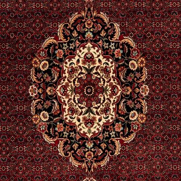 Orientteppich Perser - Bidjar - 257 x 203 cm - dunkelrot, morgenland, rechteckig, Höhe: 15 mm, Wohnzimmer, Handgeknüpft, Einzelstück mit Zertifikat