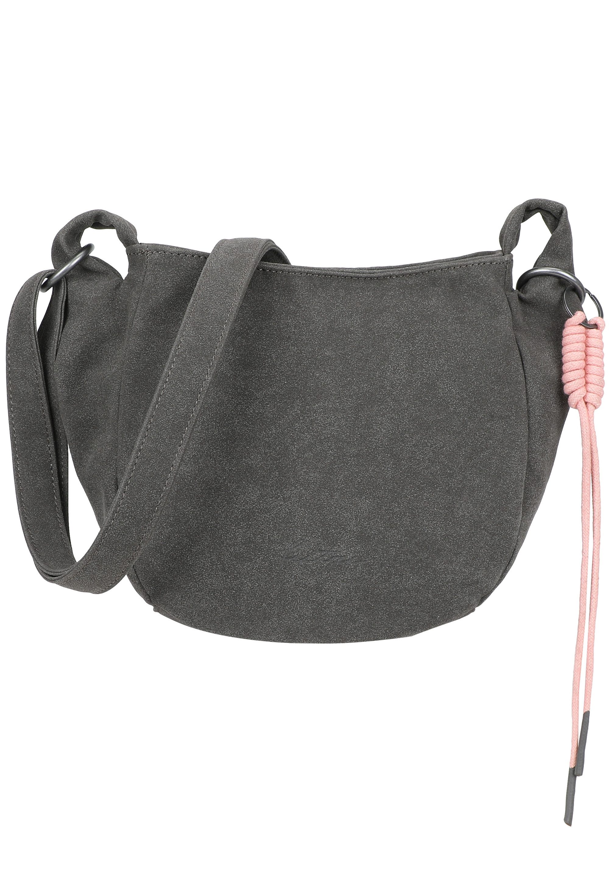 Schultertasche Sue02 Suede Jacky Soft Dark Anthra