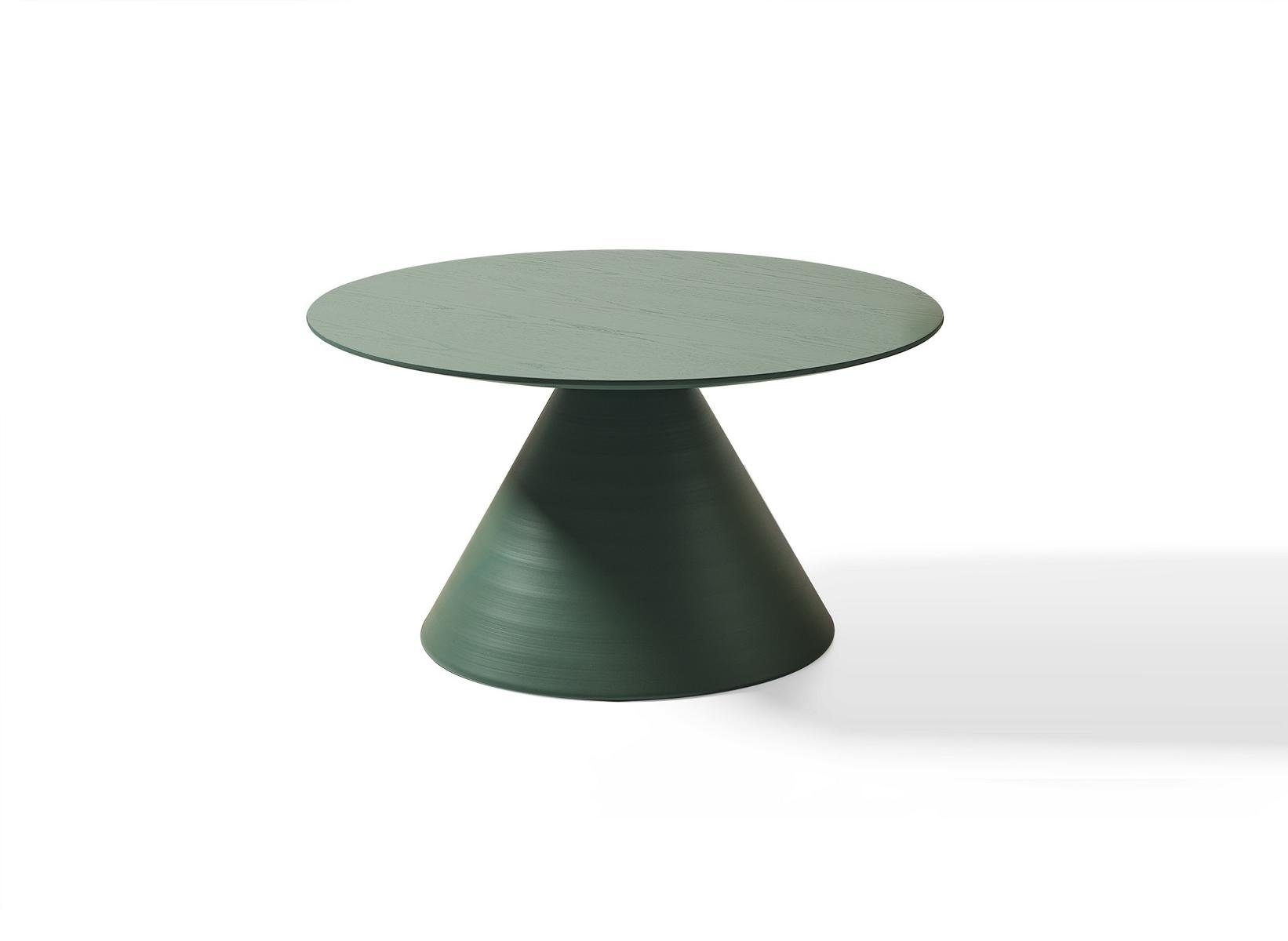 Couchtisch Eleganter runder Holz Couchtisch für das Wohnzimmer in Grün
