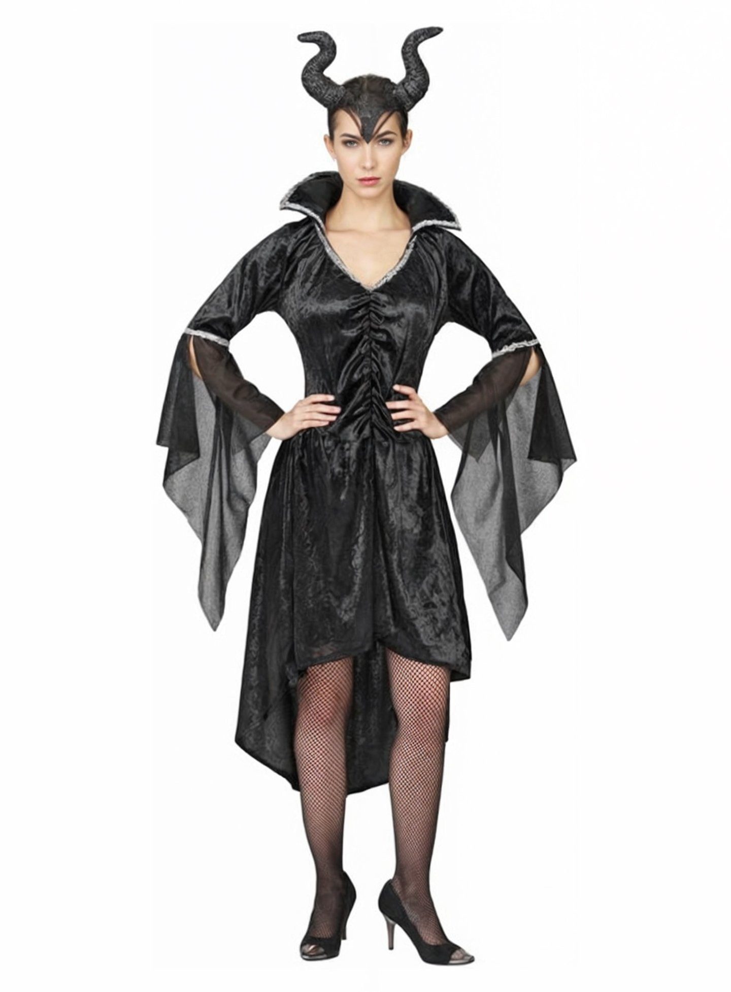 Metamorph Hexen-Kostüm Dunkle Fee Kleid, Düsteres Fantasykleid als Basis für die weiblichen Villains